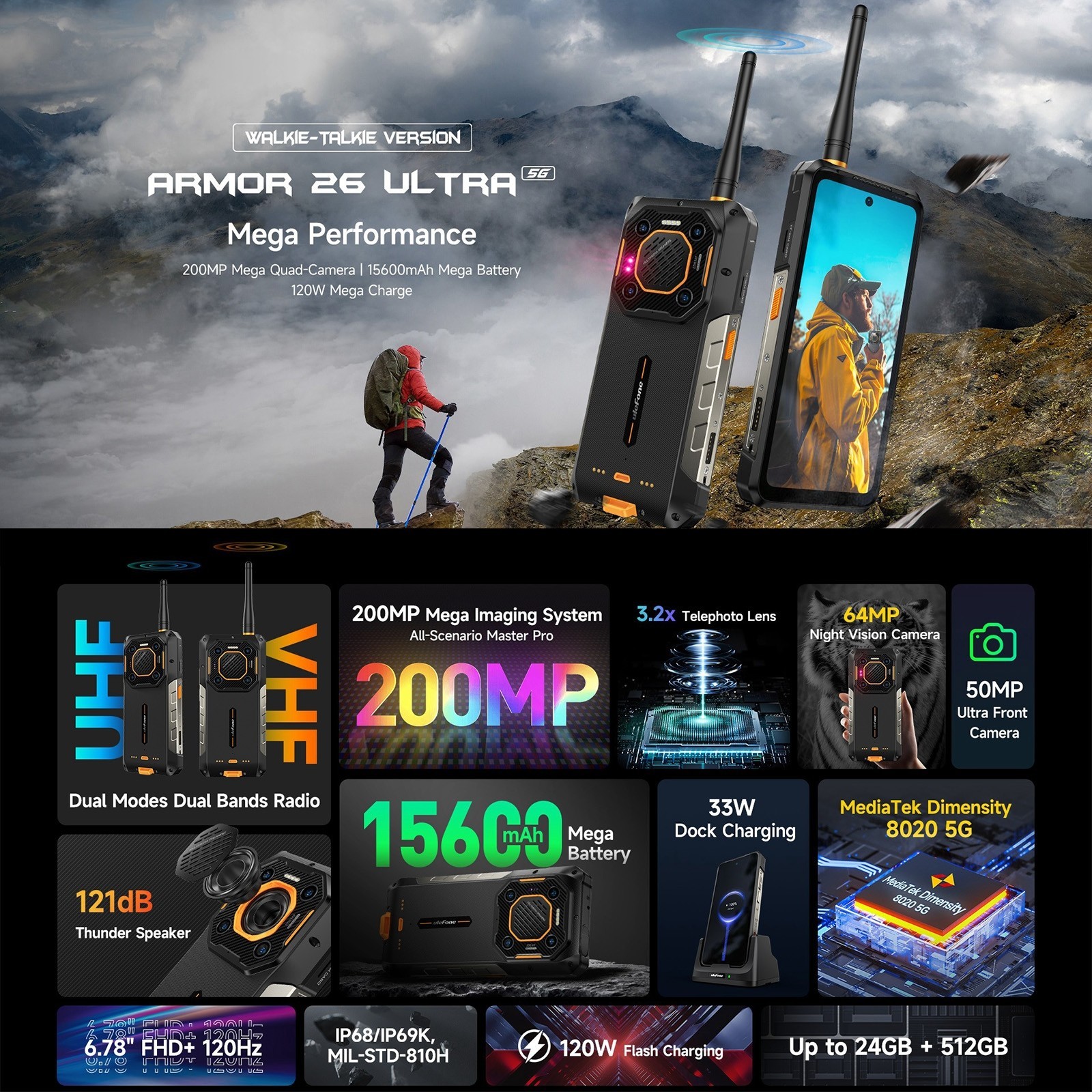 Ulefone Armor 26 Ultra Rugged Smartphone | Unlocked Android Mobile Phone
