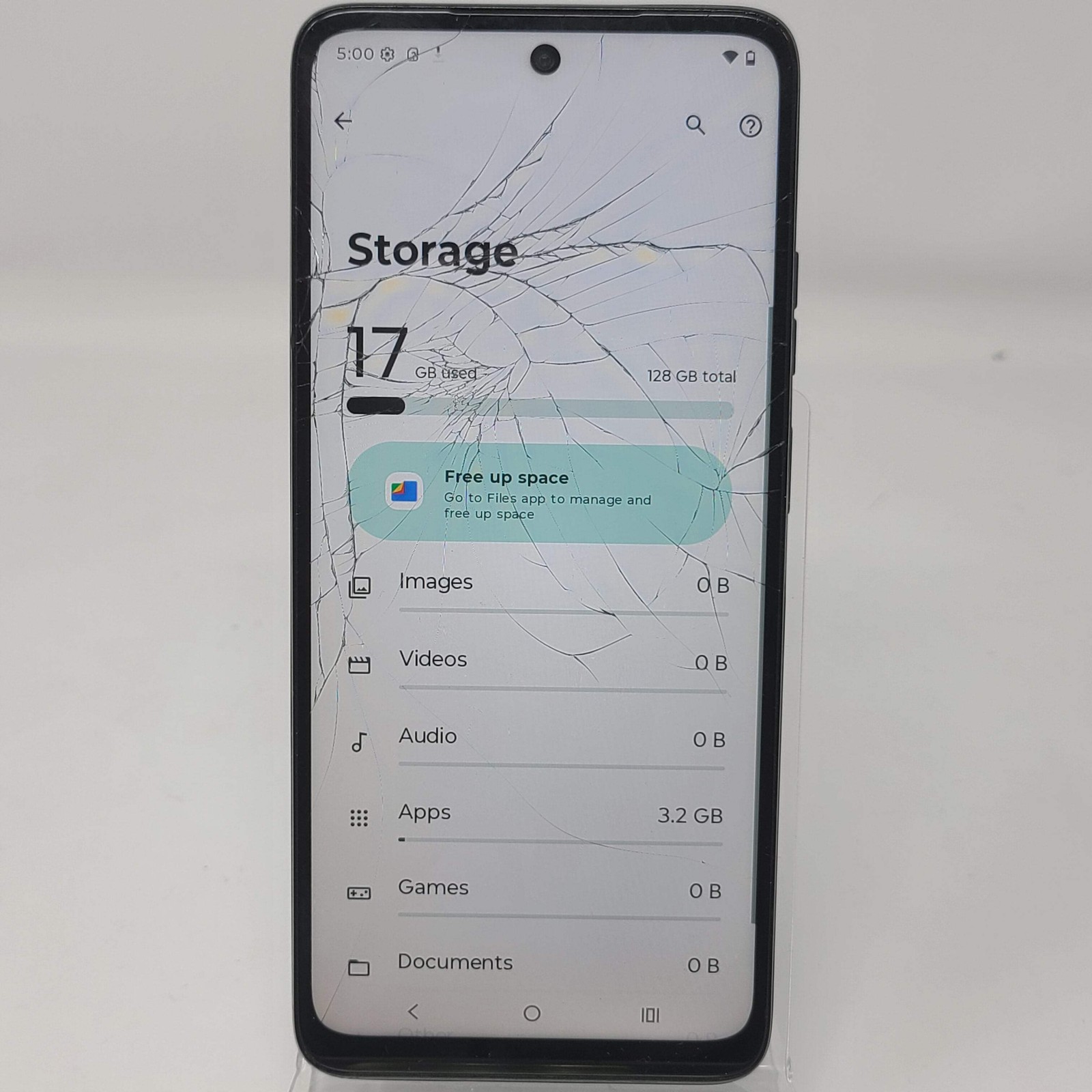 Broken Motorola Moto G (2025) XT2513-1 Black 128GB 4GB /Cracked Screen
