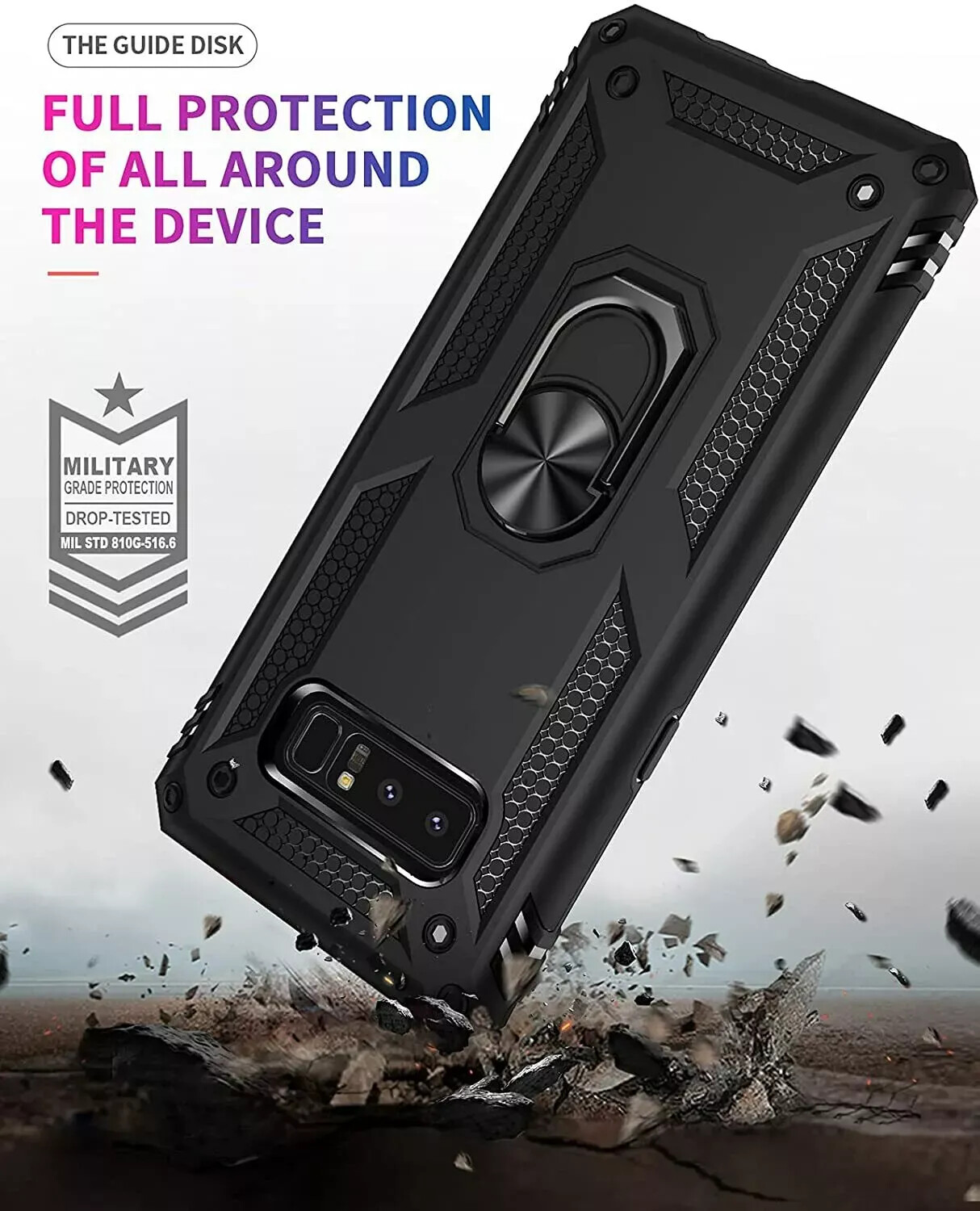 For Samsung Galaxy Note 8 Case Scratch Resistant Hard Protective PC Cover Black