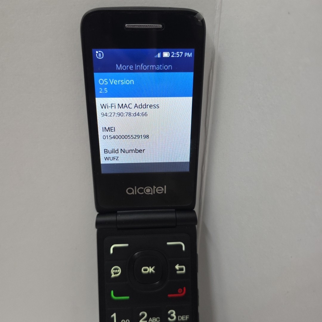Alcatel MyFlip A405DL – Gray and Black ( Tracfone ) 4G LTE Flip Smartphone
