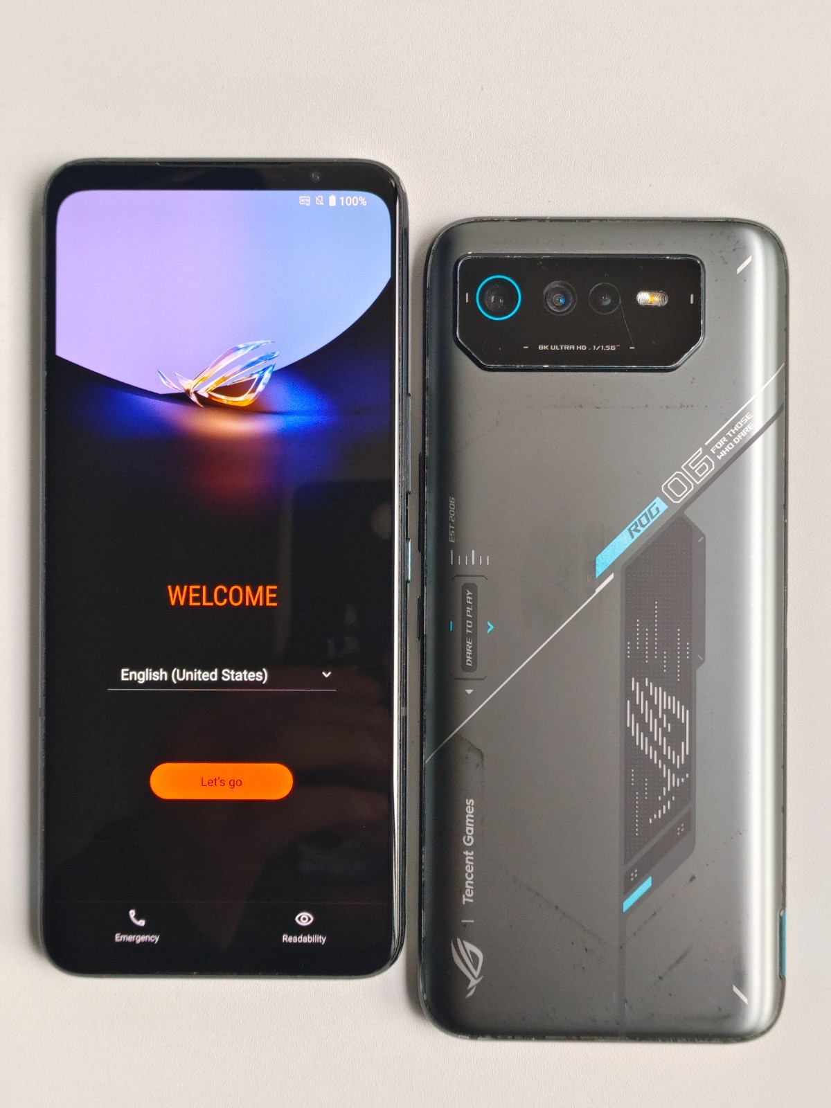90%N ew ASUS ROG Phone 6D(5G) Android 256GB+12GB RAM Google play Global Version