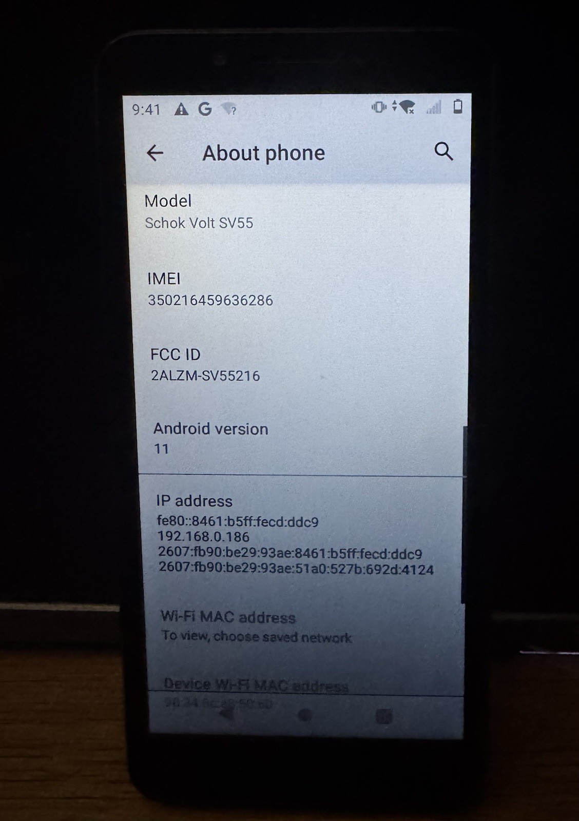 Schok Volt SV55 16GB Black (Unlocked/Assurance Wireless)
