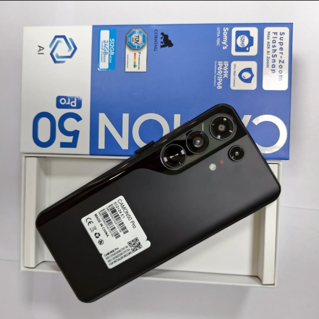 Tecno Camon 50 Pro 512GB 24GB RAM Factory Unlocked Android Smartphone NEW!