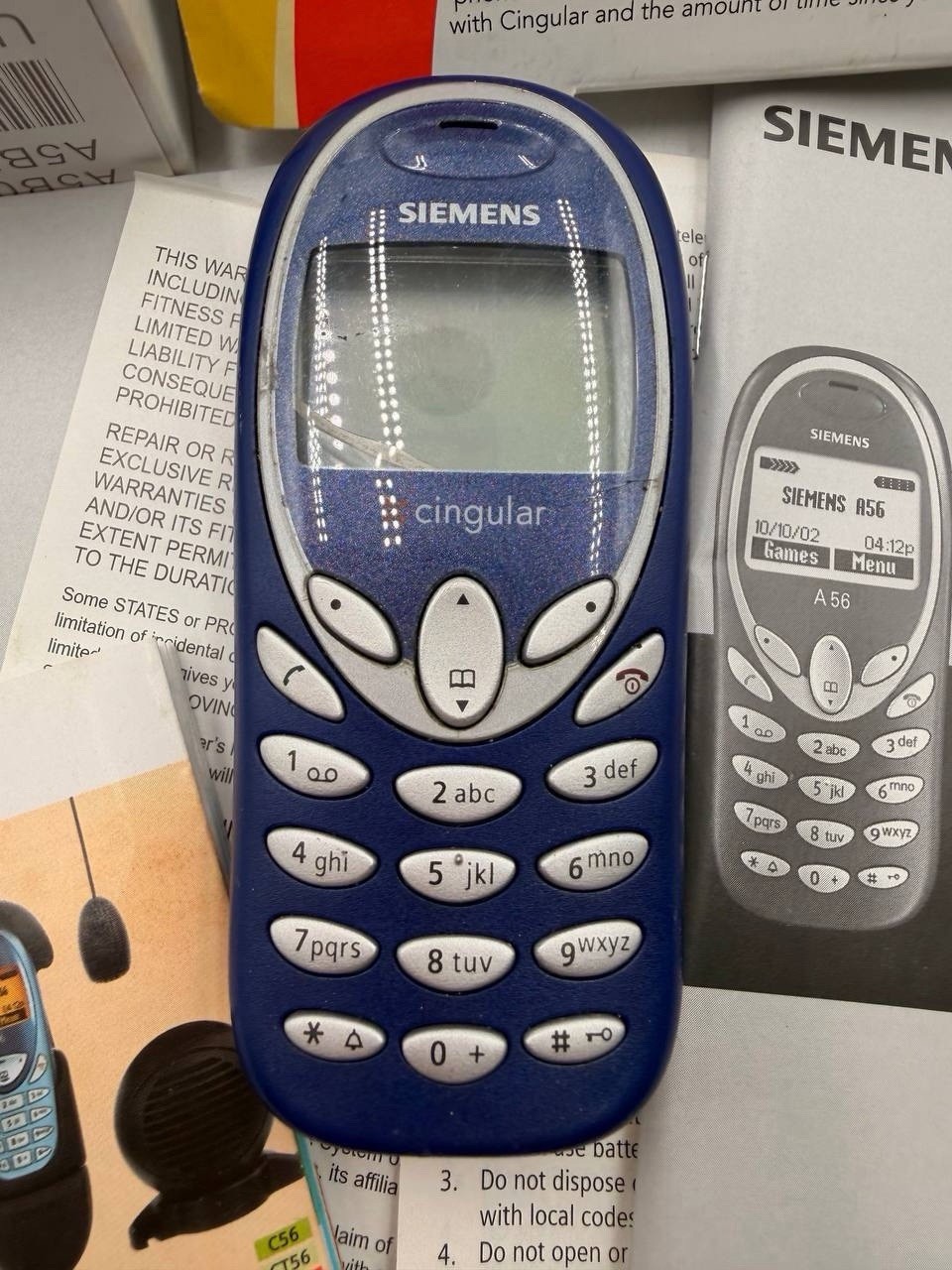 Vintage Siemens A56 (Cingular Wireless) – Complete in Box – Rare Collectible!