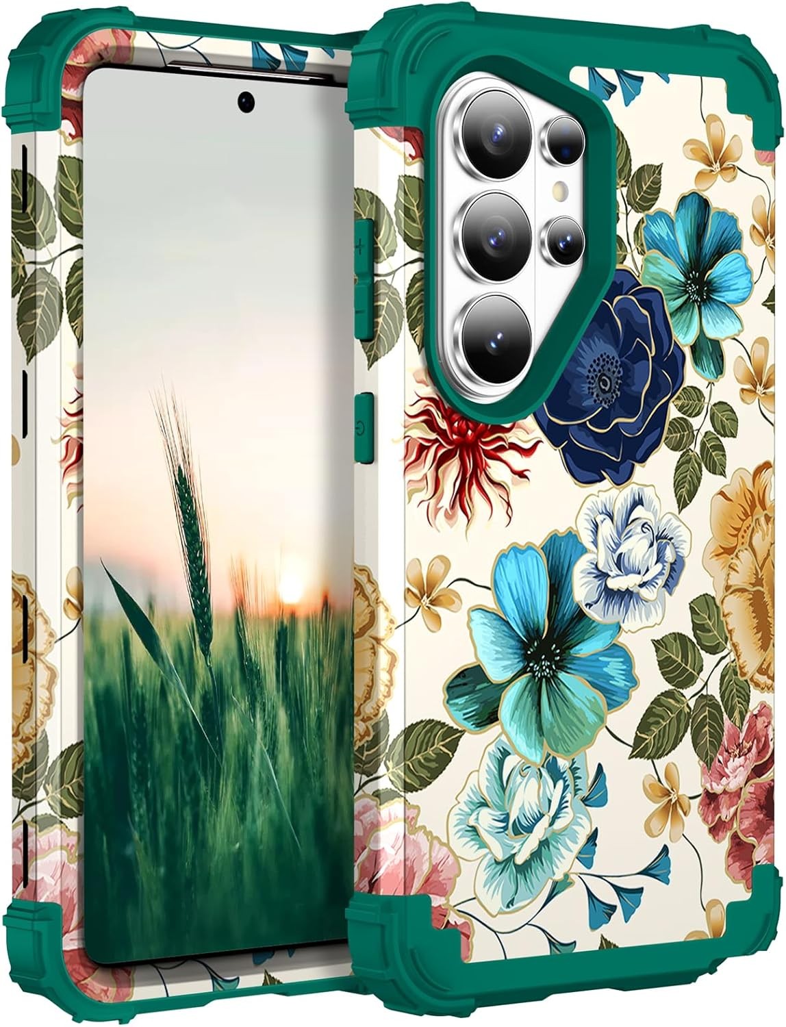 Shockproof Heavy Duty Hard Plastic+Soft Silicone Rubber Bumper Case for Galaxy S