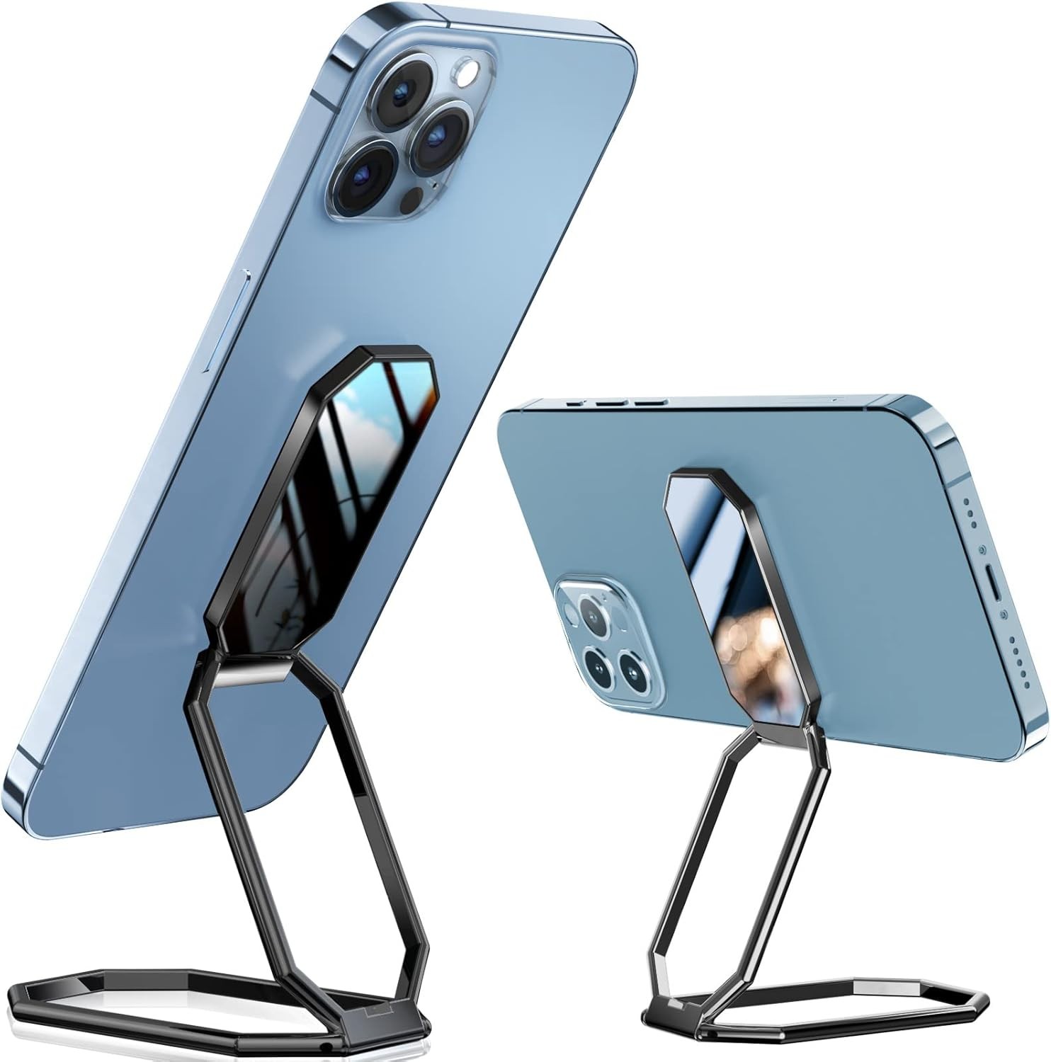 Foldable & Adjustable Phone Kickstand Ring Holder for iPhone Case, 360° Rotation