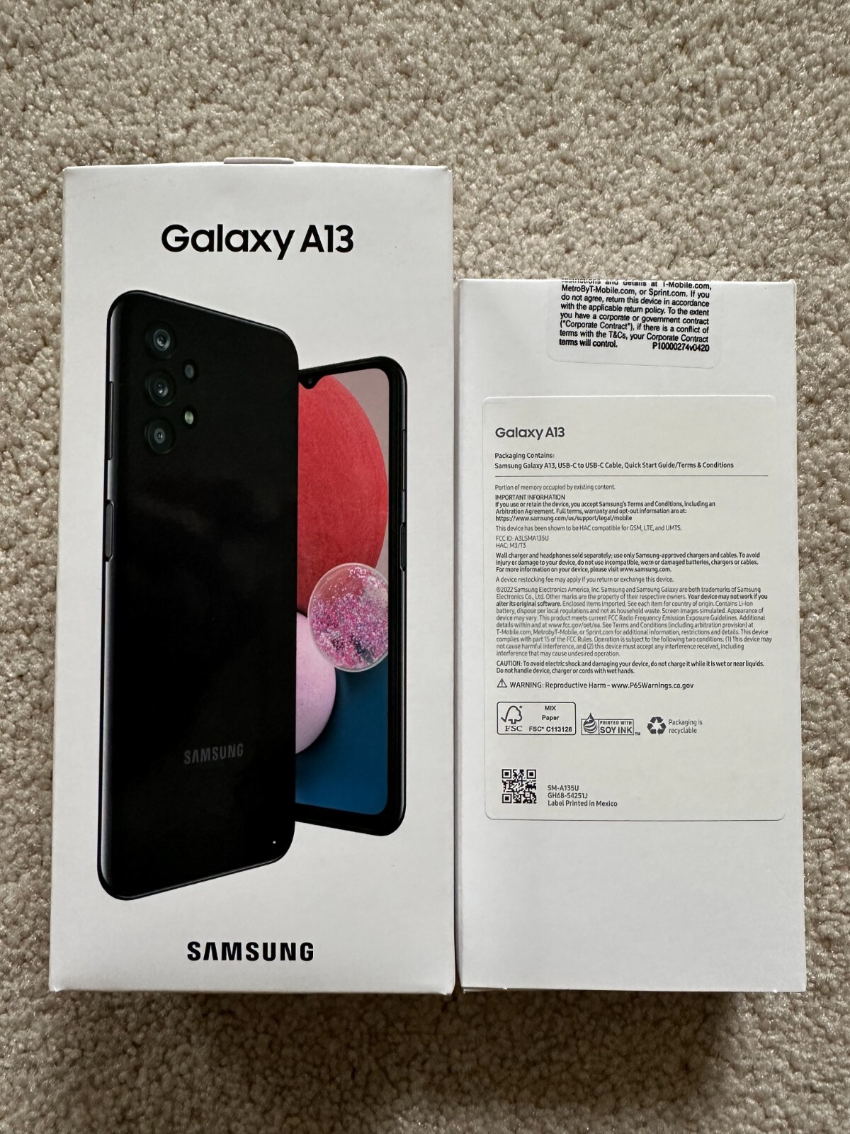 Samsung Galaxy A13 UNLOCKED Smart Phone 3GB RAM 50MP Camera +