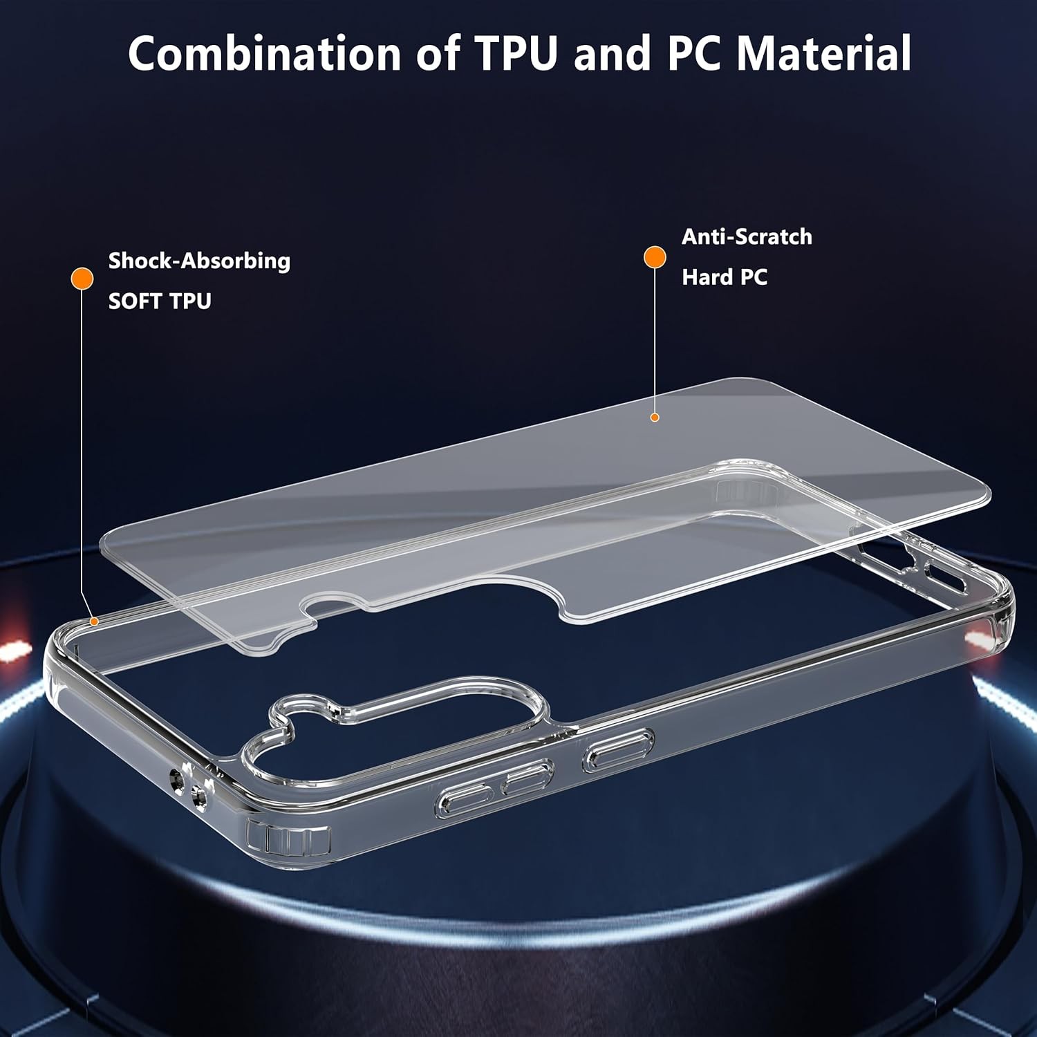 Clear Case for Samsung Galaxy S26 with 2 Pack Screen Protector Tempered Glass