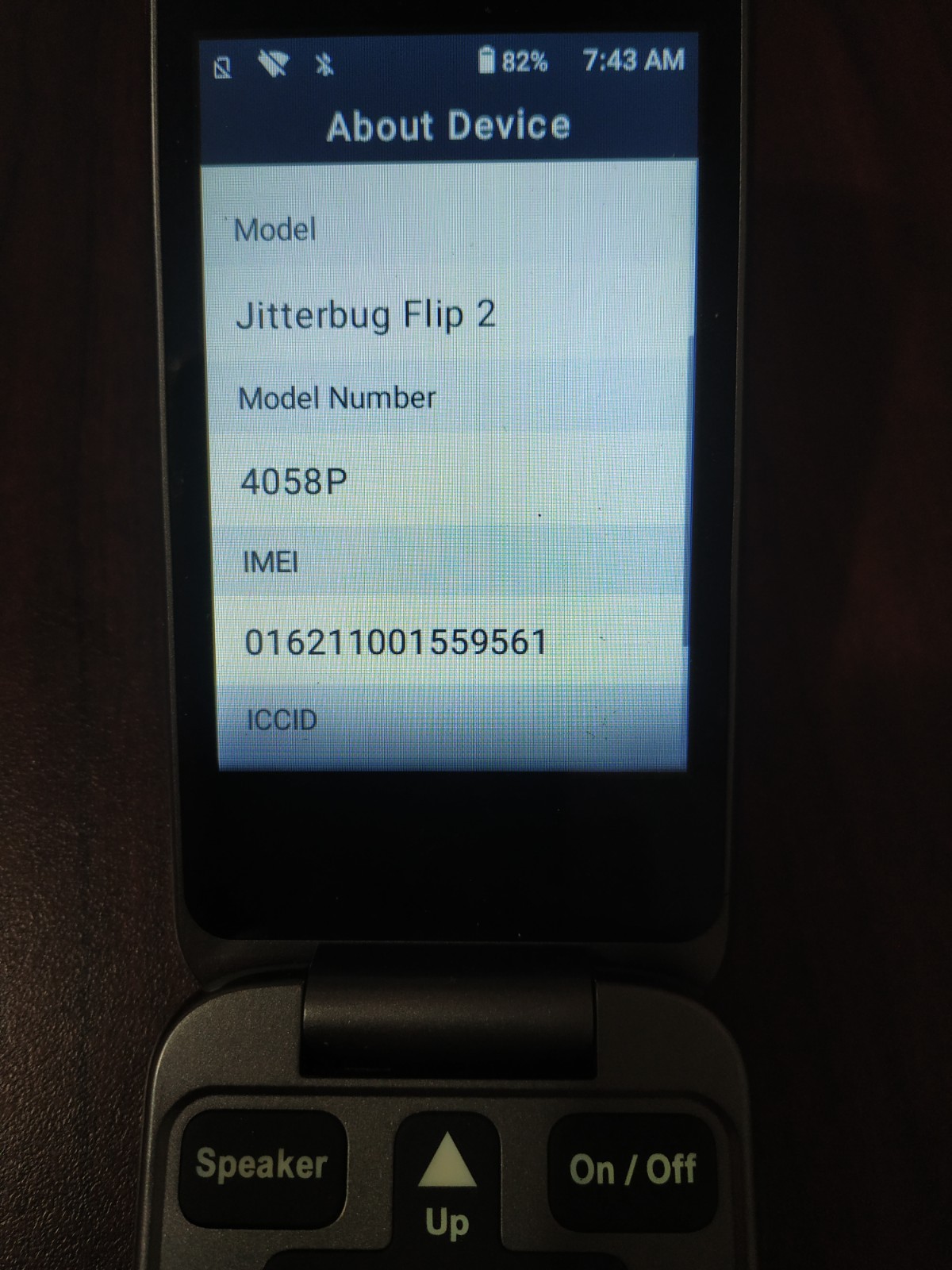 Lively Jitterbug Flip 2 Alcatel 4058P 32GB Red Works Great (Big Buttons)