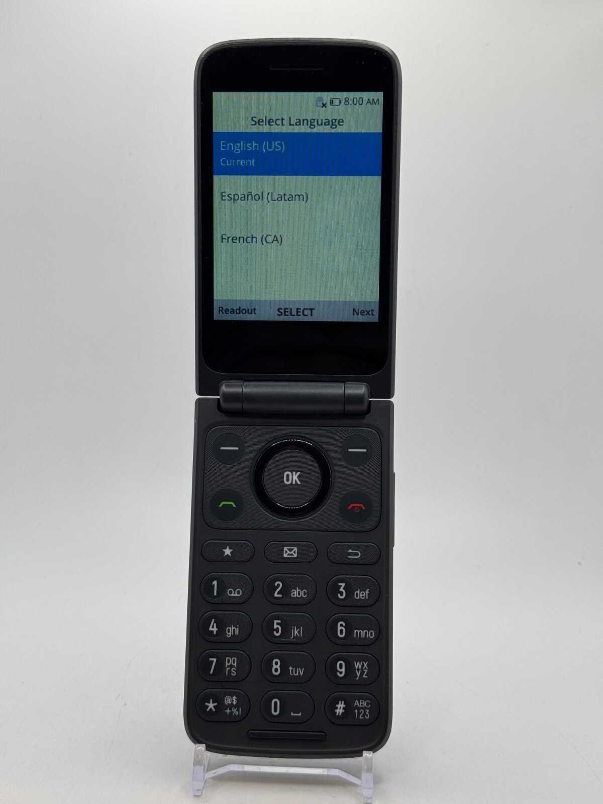 TCL Flip 3 T435D • Stone Gray • 4G LTE Flip Phone HD – (Tracfone) – Works Great