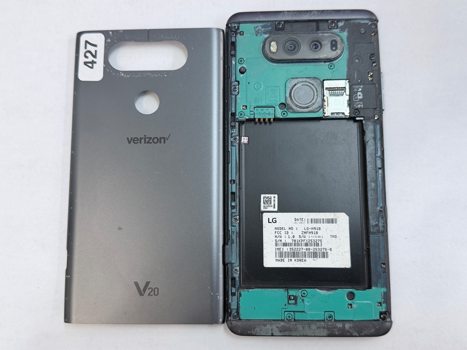 UNLOCKED T-Mobile H918 LG V20 4G LTE 5.7″ 64GB Smart Phone + TELLO Lyca *READ