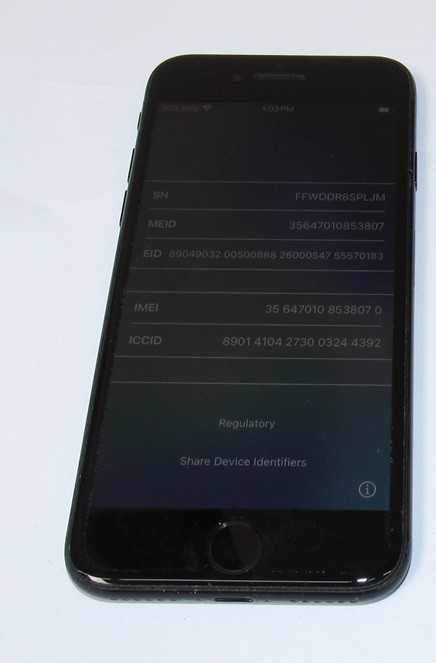 Apple iPhone SE 2nd gen A2275 64GB –Black- Locked to Device Management
