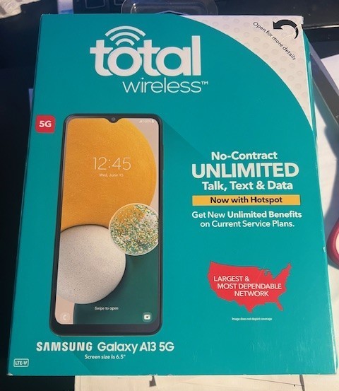 NEW Total Samsung SM-A136U A13 Android 5G Smartphone Cell Phone