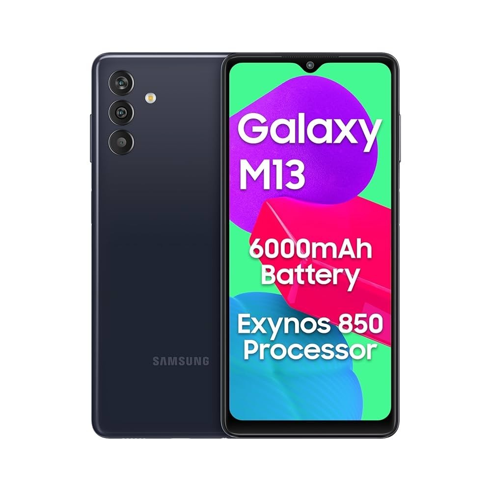Samsung Galaxy M13 4G ( Blue I Brown, 4GB, 64 GB Storage) | 6000mAh Battery