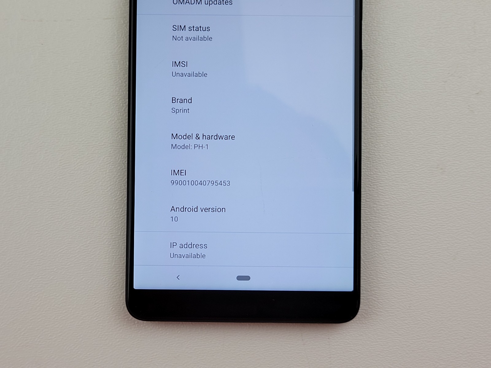 Essential Phone (PH-1) 128GB – Black (Sprint) Smartphone – H2899