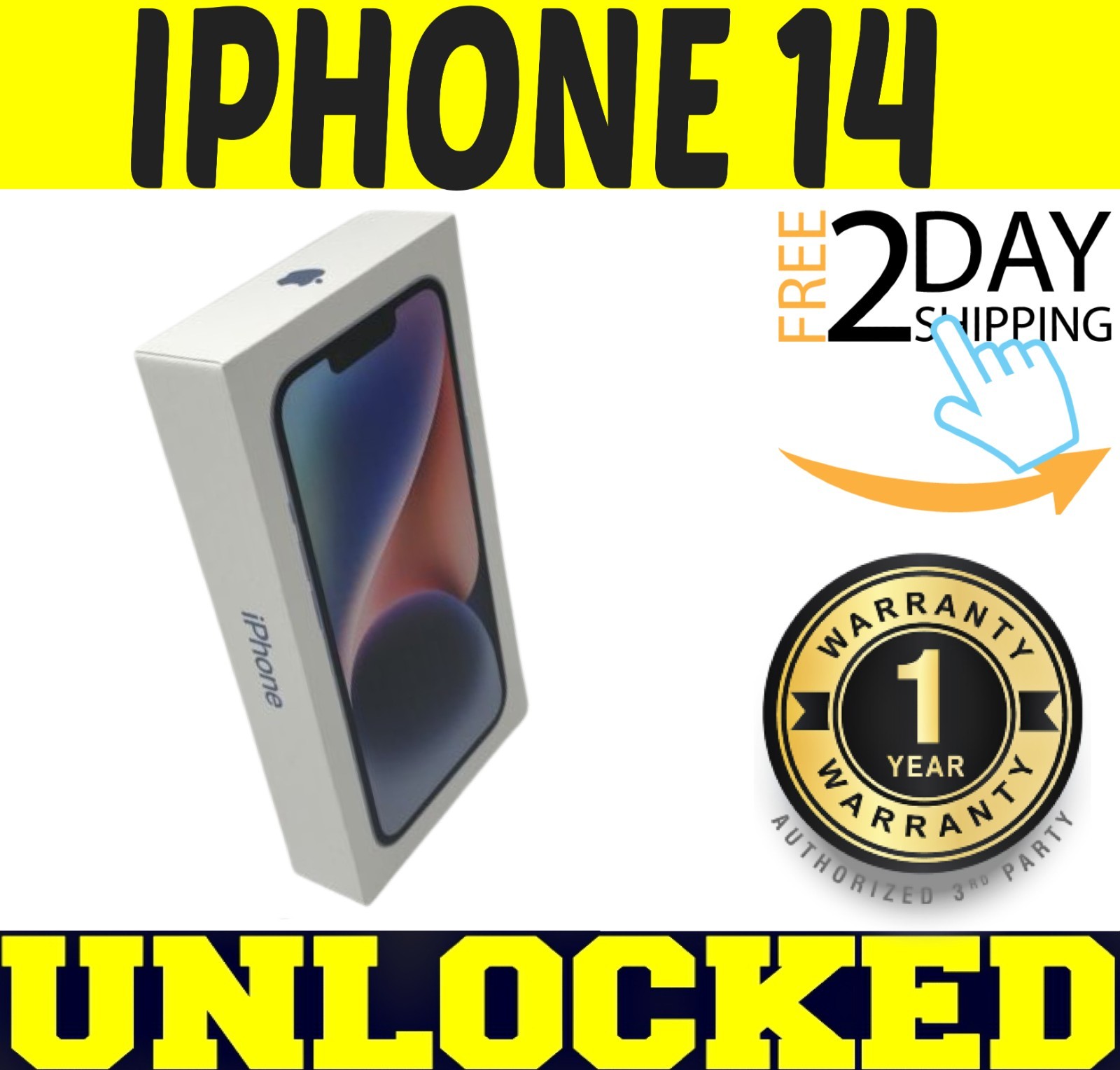 APPLE IPHONE 14 – 128GB (FACTORY UNLOCKED) BLUE ✅1 YEAR WARANTY✅ ✤SEALED✤