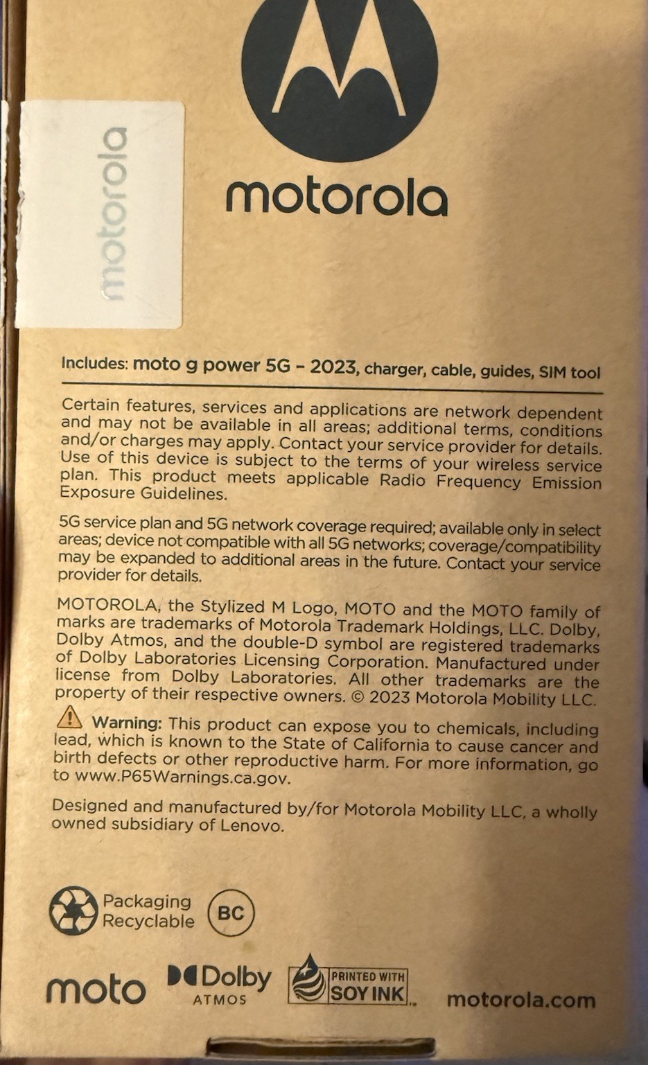 Motorola Moto G Power 5G (2023), Unlocked | Black | 128GB, 6.5 in XT2311-4
