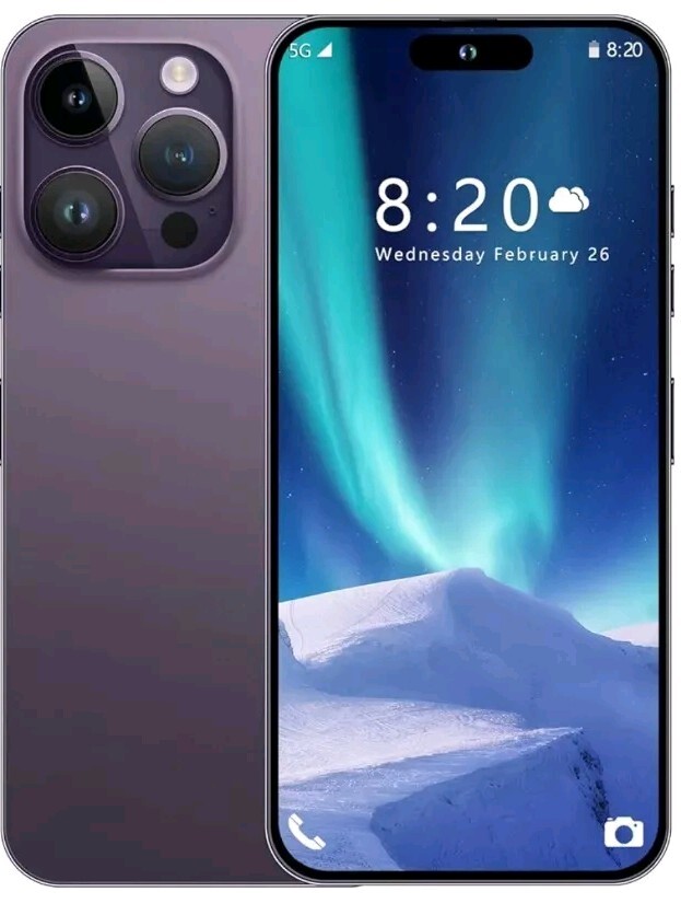 I14 ProMAX Unlocked Cell (Purple)6gb+256gb 6.8 Inch