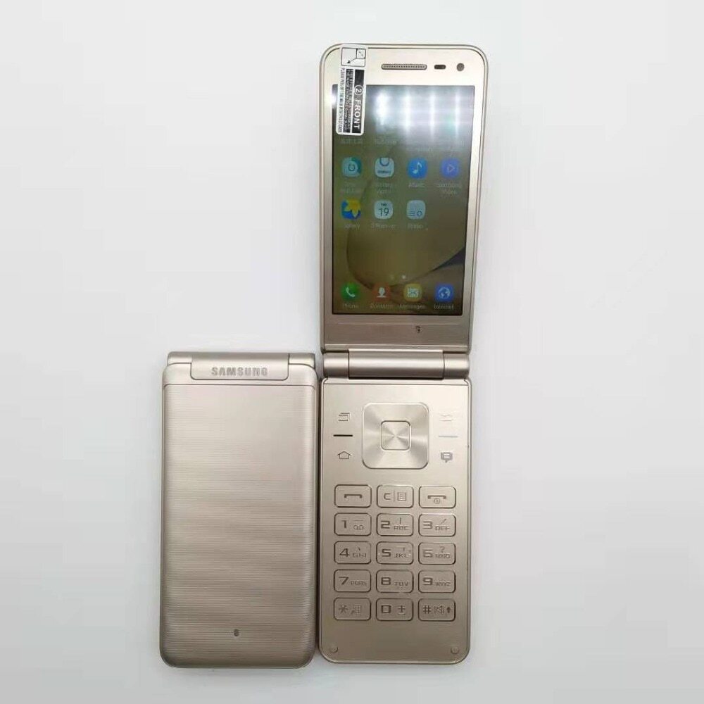 Samsung Galaxy Folder G1600 Unlocked Flip Phone Dual Sim 2GB RAM 16GB ROM GOLD