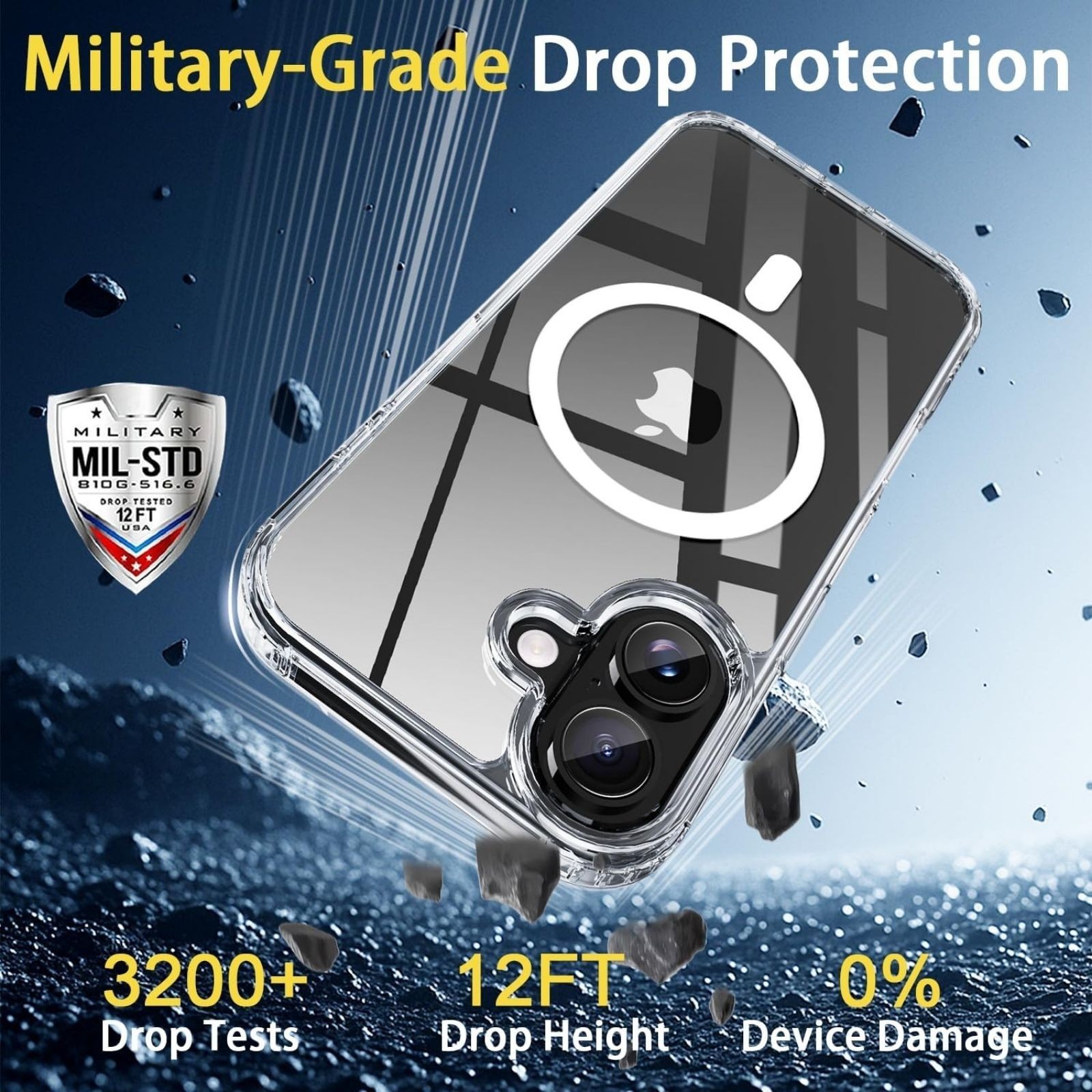 iPhone 17 Case 6.3″ Shockproof Protective Phone Cover Compatible with Mag Safe
