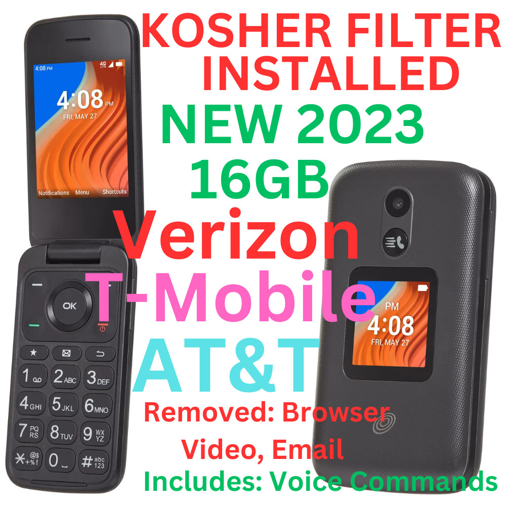 NEW UNLOCKED TCL FLIP 2 GSM CDMA LTE KOSHER FILTER TALK/TEXT + VOICE, NO CAMERA