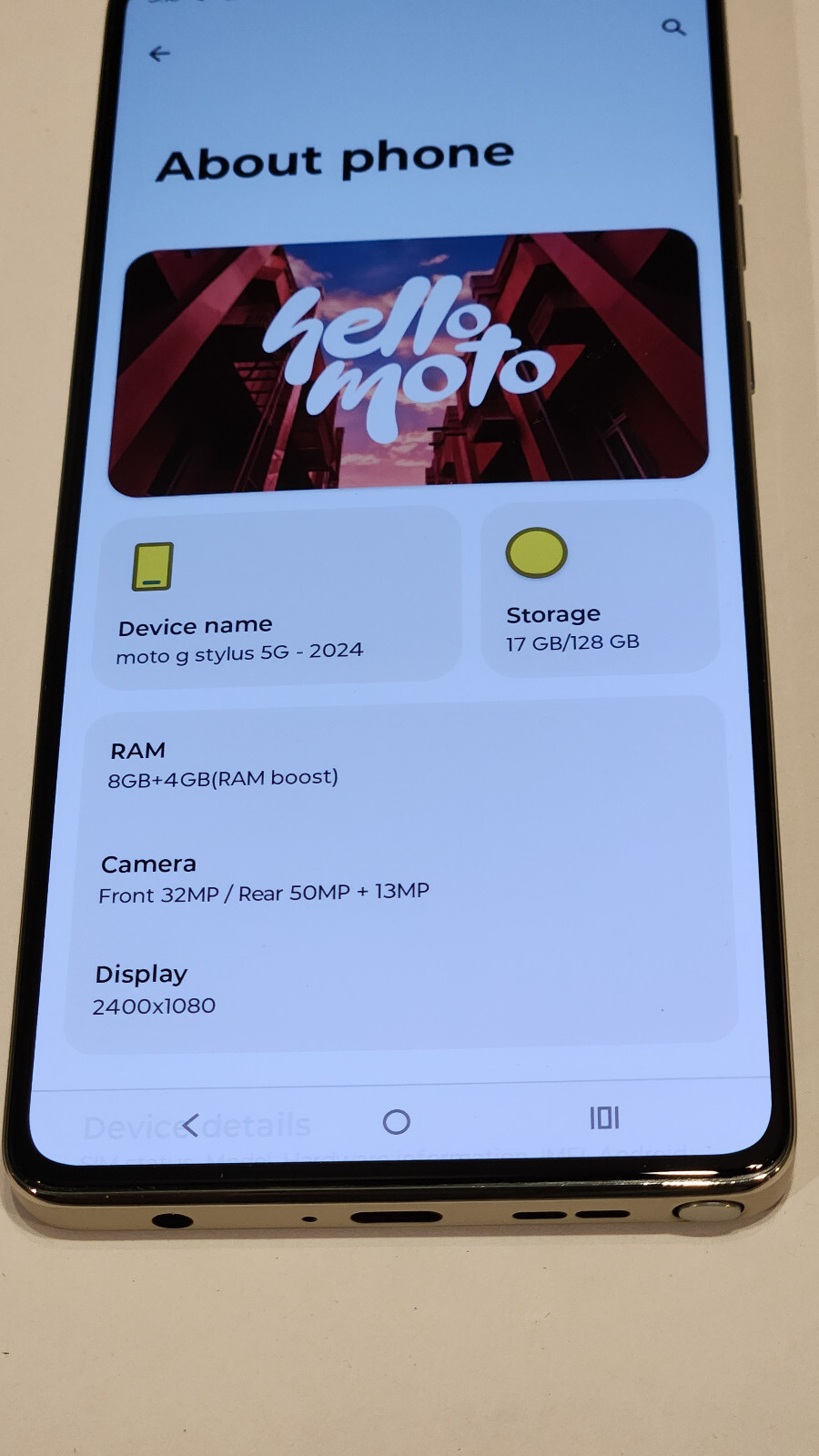 (2024) Motorola Moto G Stylus 5G (XT2419-1) – 128GB – (Caramel Latte) Unlocked