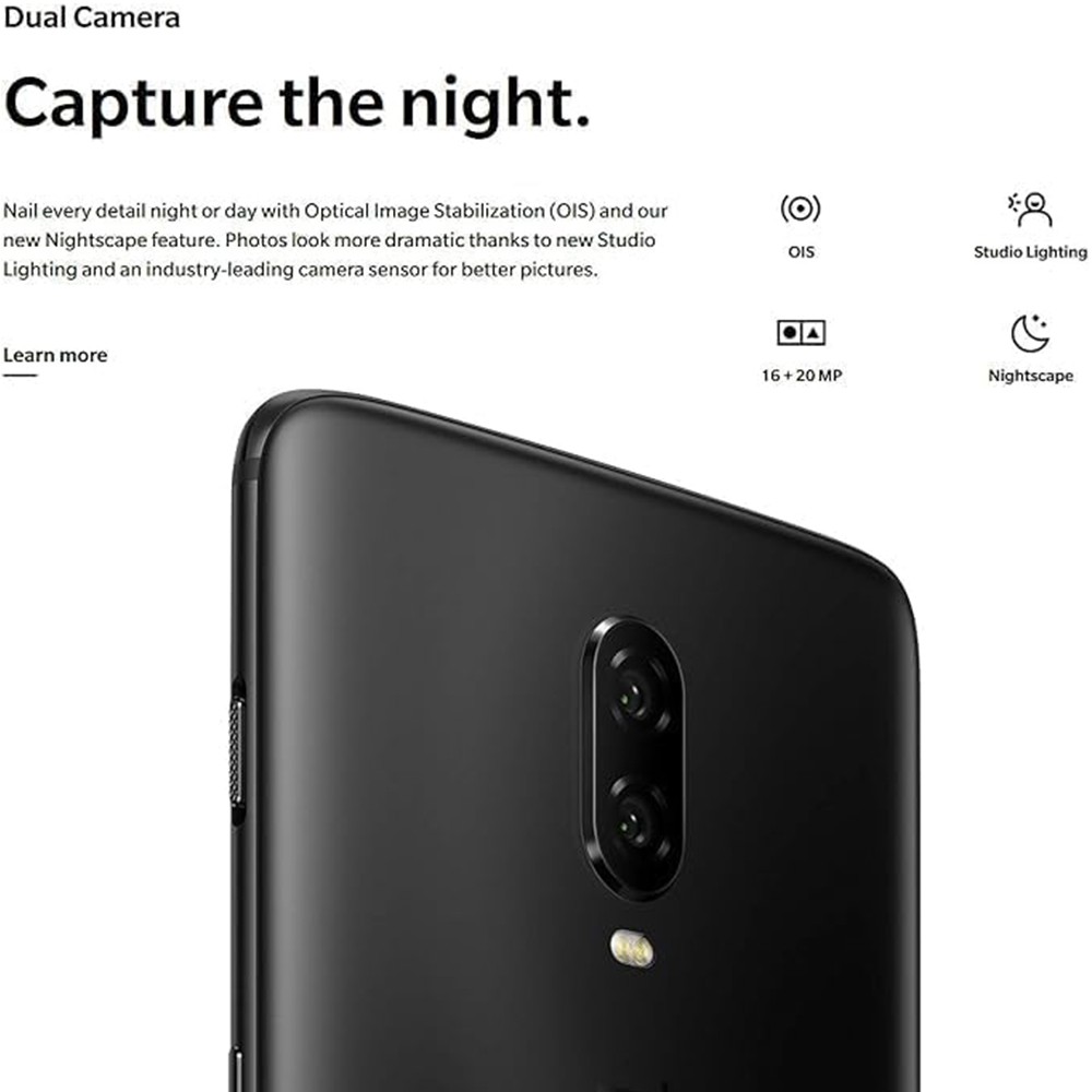 OnePlus 6T 128GB 6GB 256GB 8GB RAM Smartphone 20MP 4G Unlocked Mirror Black