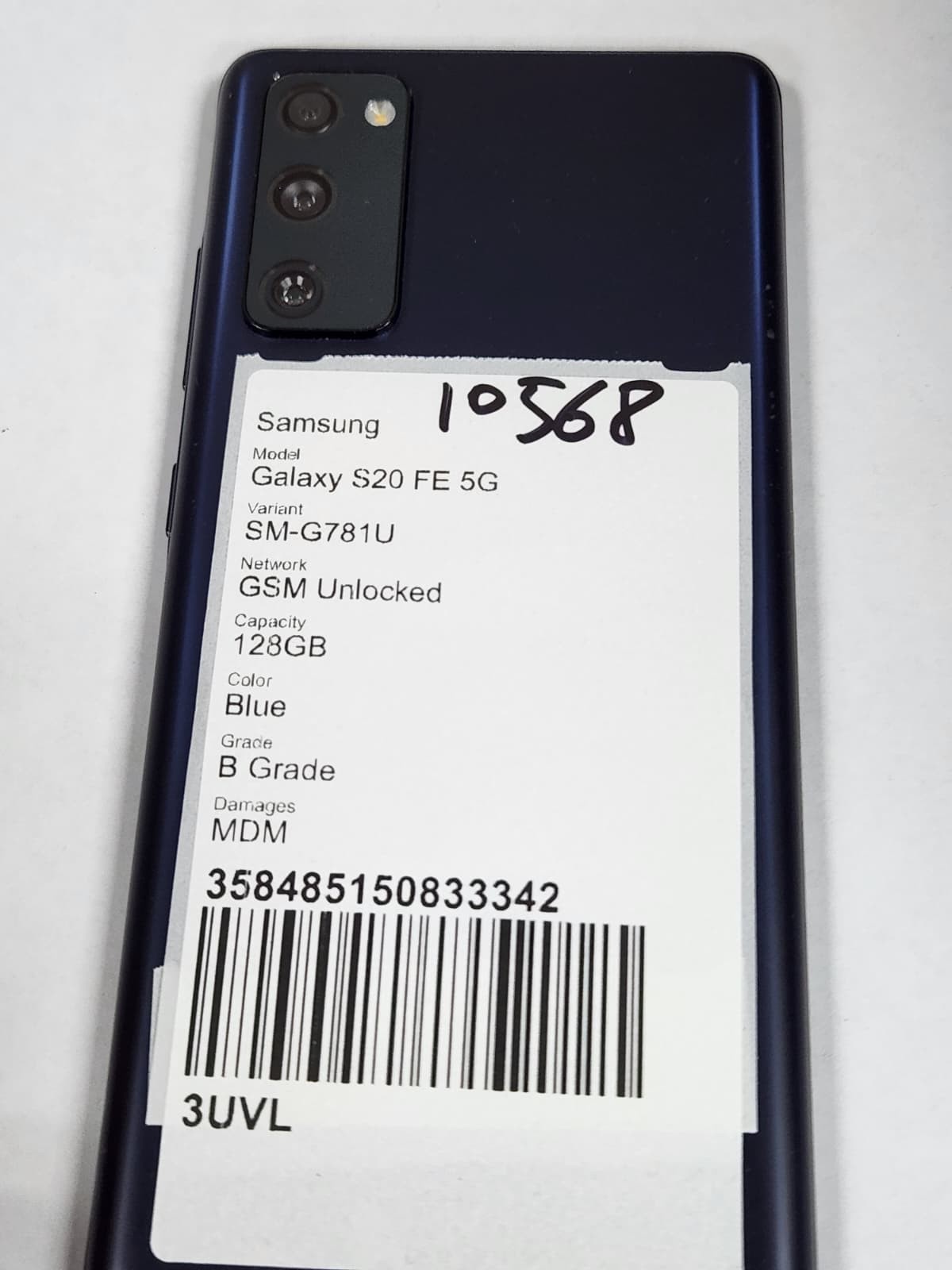 DEFECTIVE – Samsung Galaxy S20 FE 5G – 128GB Cloud Navy – GSM Unlocked – 10568