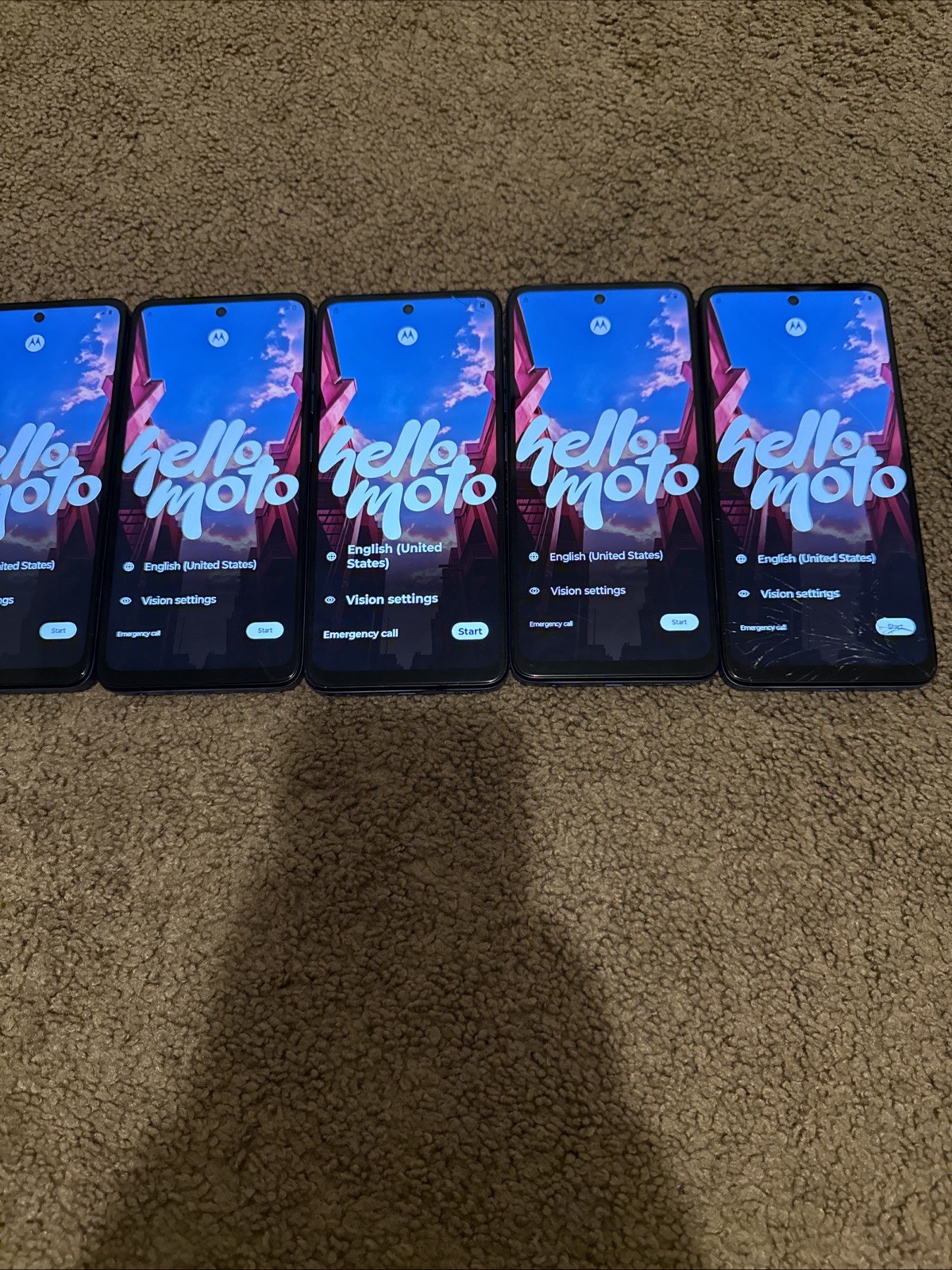 Lot of 8 Motorola Moto G 2025 (For Parts Only)