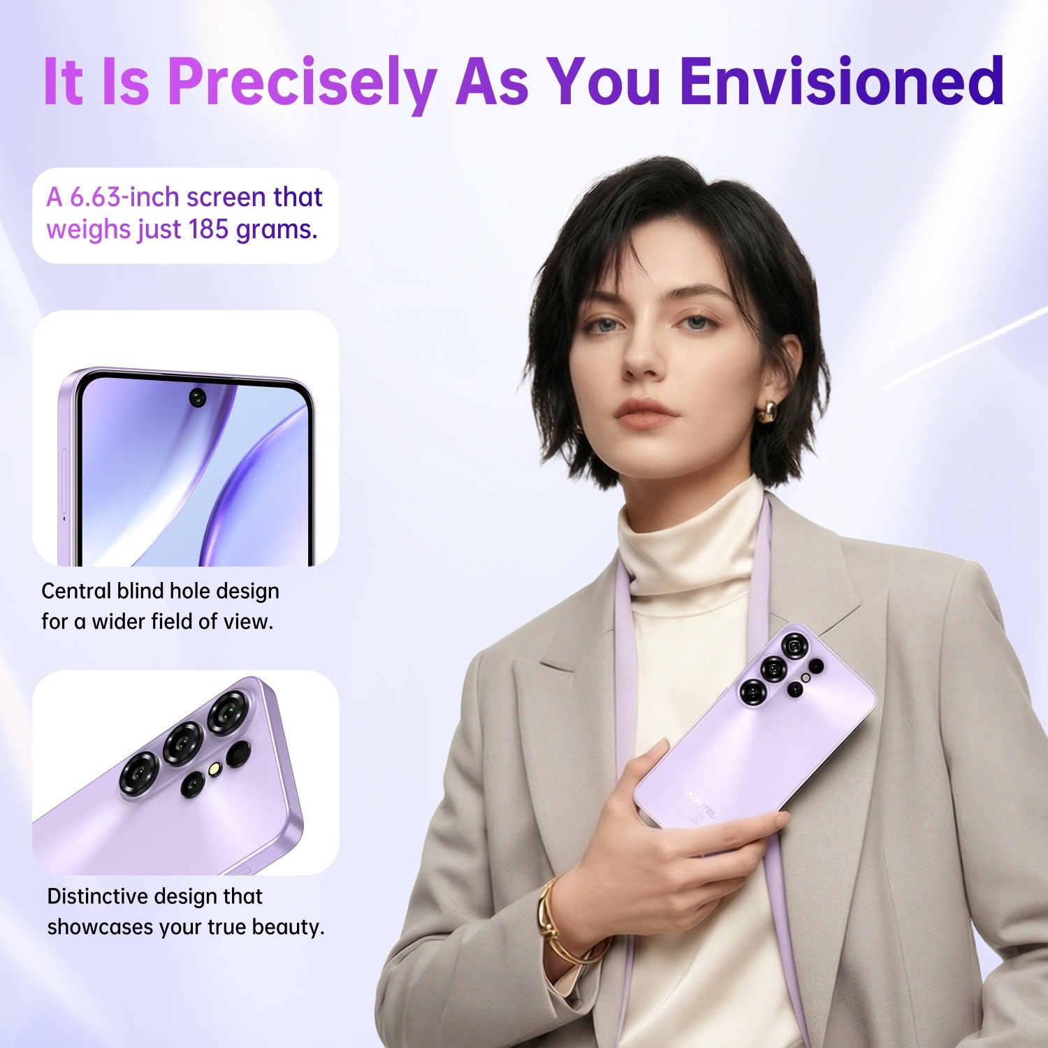 2026 OUKITEL C26 Android 16 Cell Phone 6.63″ HD 90Hz 24+128GB 5150mAh T-Mobile