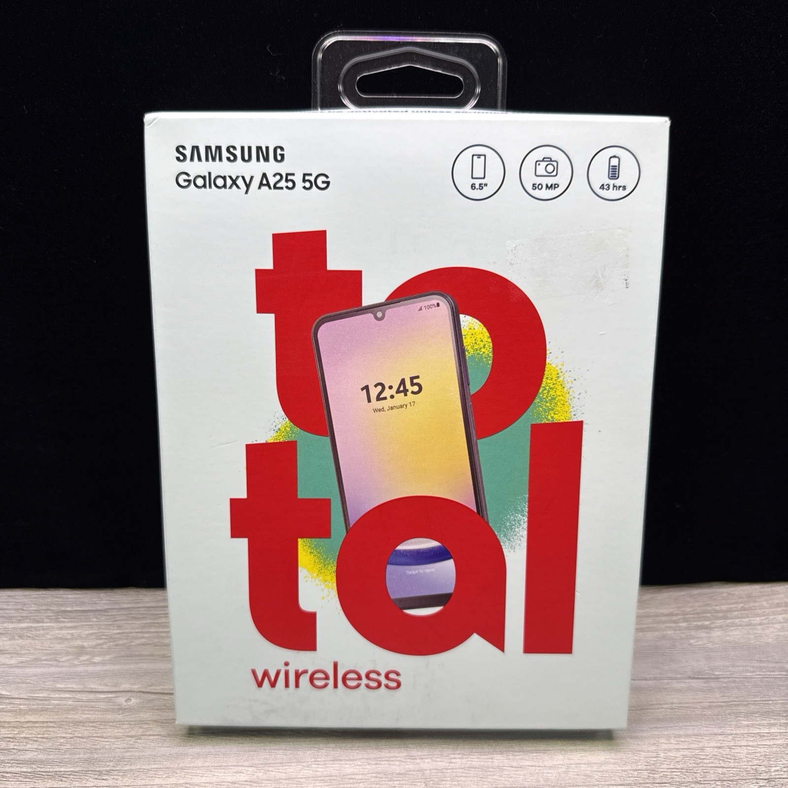 Total Wireless Samsung Galaxy A25 5G SM-A256VZ 128GB Black Prepaid Phone 🆕