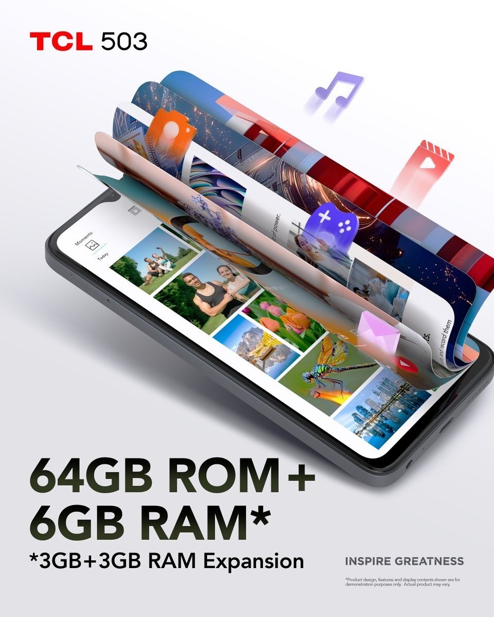 TCL 503 6.6″Display Factory Unlocked Android GSM Dual SIM 128GB Cell Phone GD