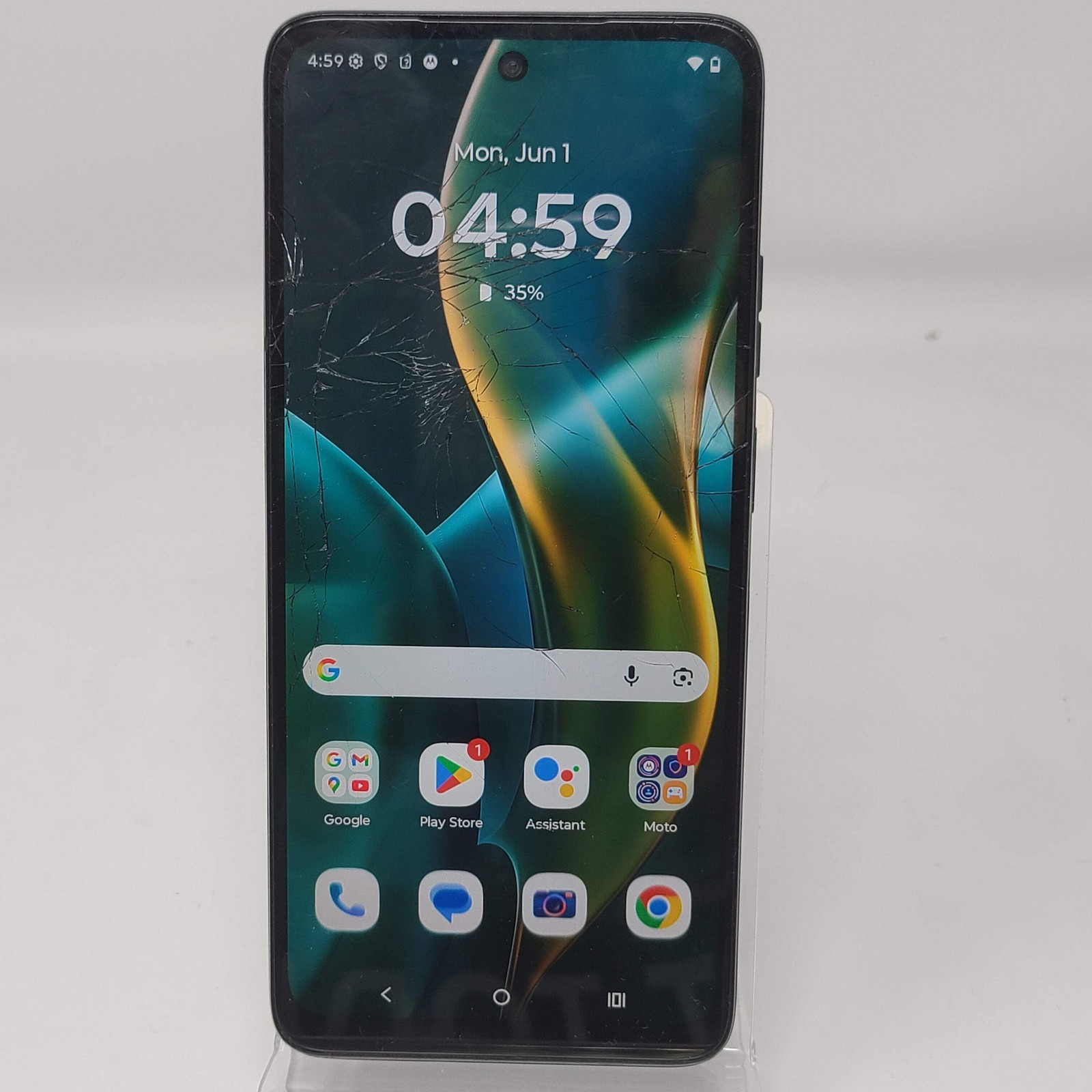 Broken Motorola Moto G (2025) XT2513-1 Black 128GB 4GB /Cracked Screen