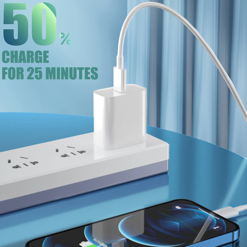 20W USB-C Fast Wall Charger PD Adapter +3ft Cable For iPhone 14/13/12/11 XR Pro