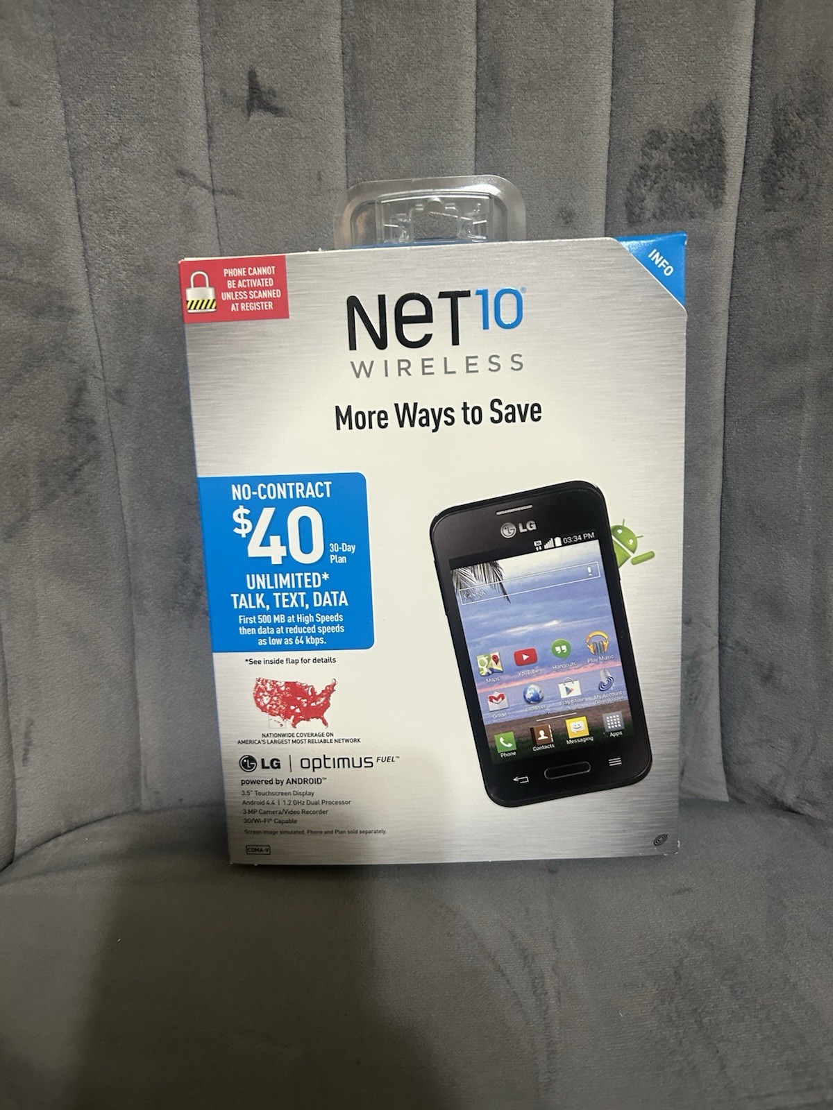 BRAND NEW LG Optimus Fuel Net10 Wireless Smart Phone (Android)