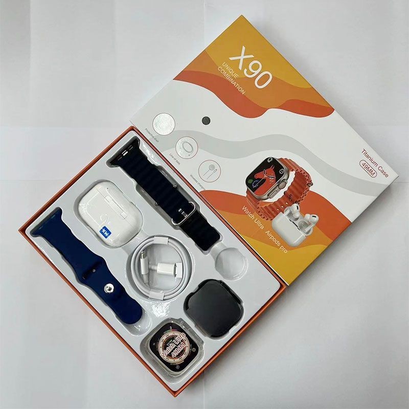 Unlocked i17 Mini Android Smartphone + X90 Ultra Watch Combo + BT TWS Earbuds