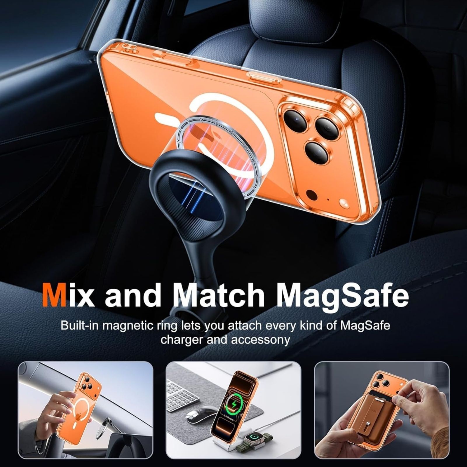 Magnetic for Iphone 17 Pro Max Case [Compatible with Magsafe] Translucent Matte