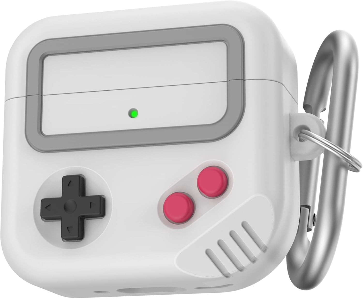 Light Grey Silicone Case with Game Design for Apple AirPods 4 Generation 2024