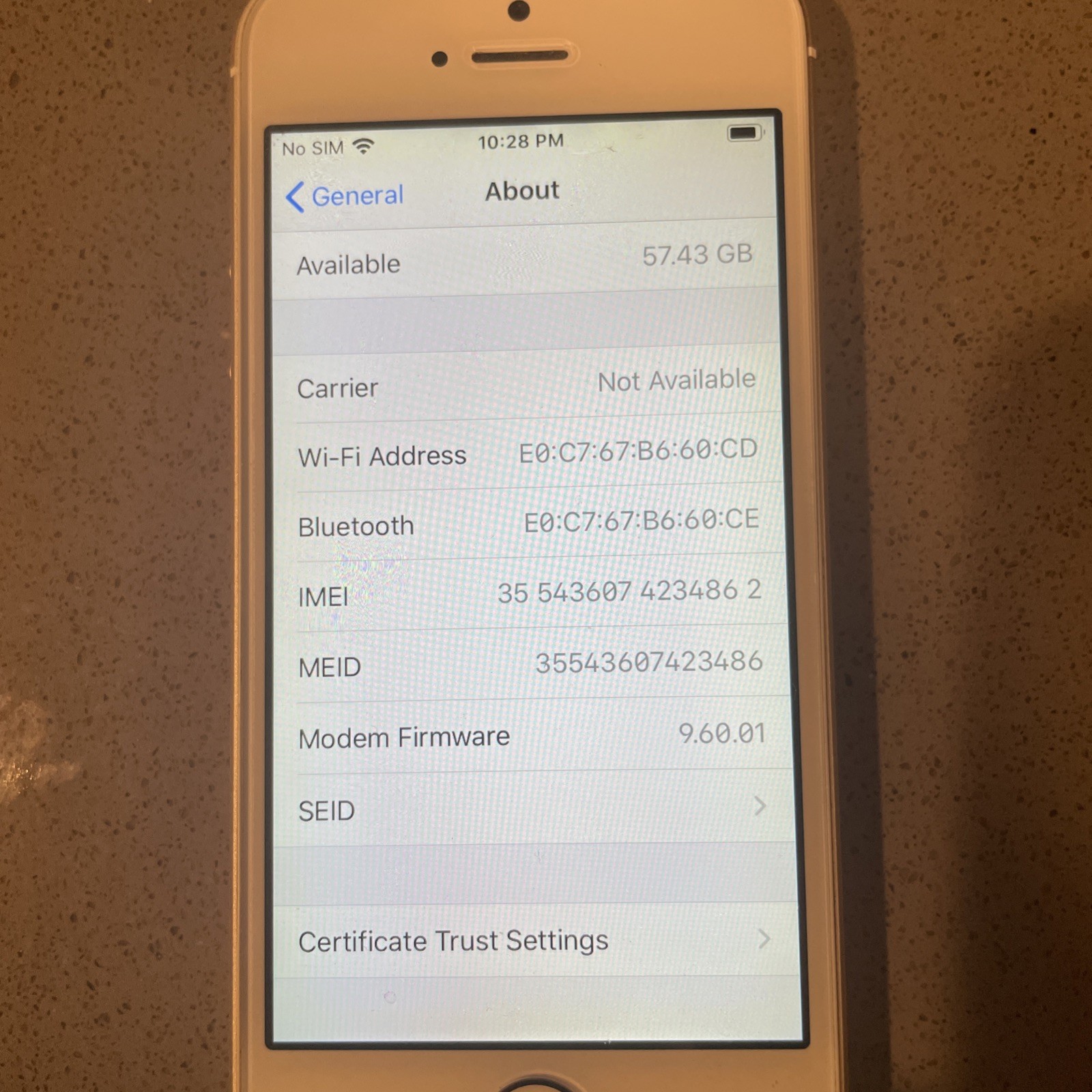 iPhone SE 64GB At&T