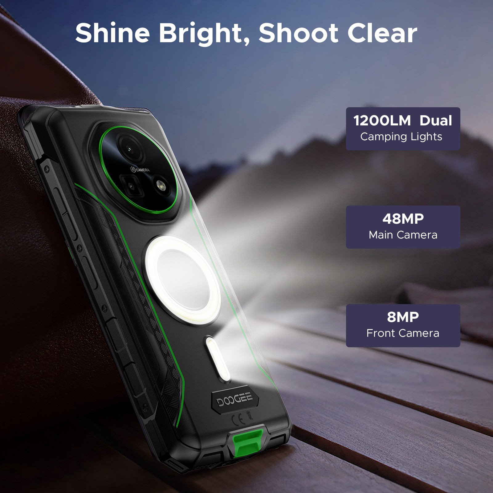 DOOGEE Fire5Ultra Rugged Phone Android15 13000mAh 32GB+256GB 6.6″ Smartphone NFC