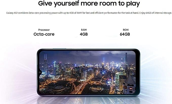 Samsung Galaxy A12 – 32GB – Blue (AT&T) (Single SIM)