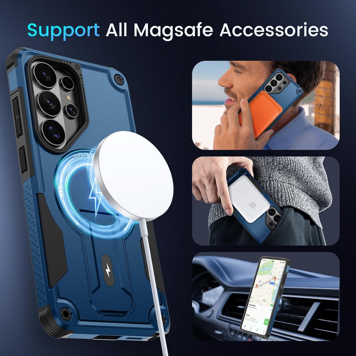 For Samsung Galaxy S26 Ultra Case w/ Kickstand & HD Screen Protector Phone Cover