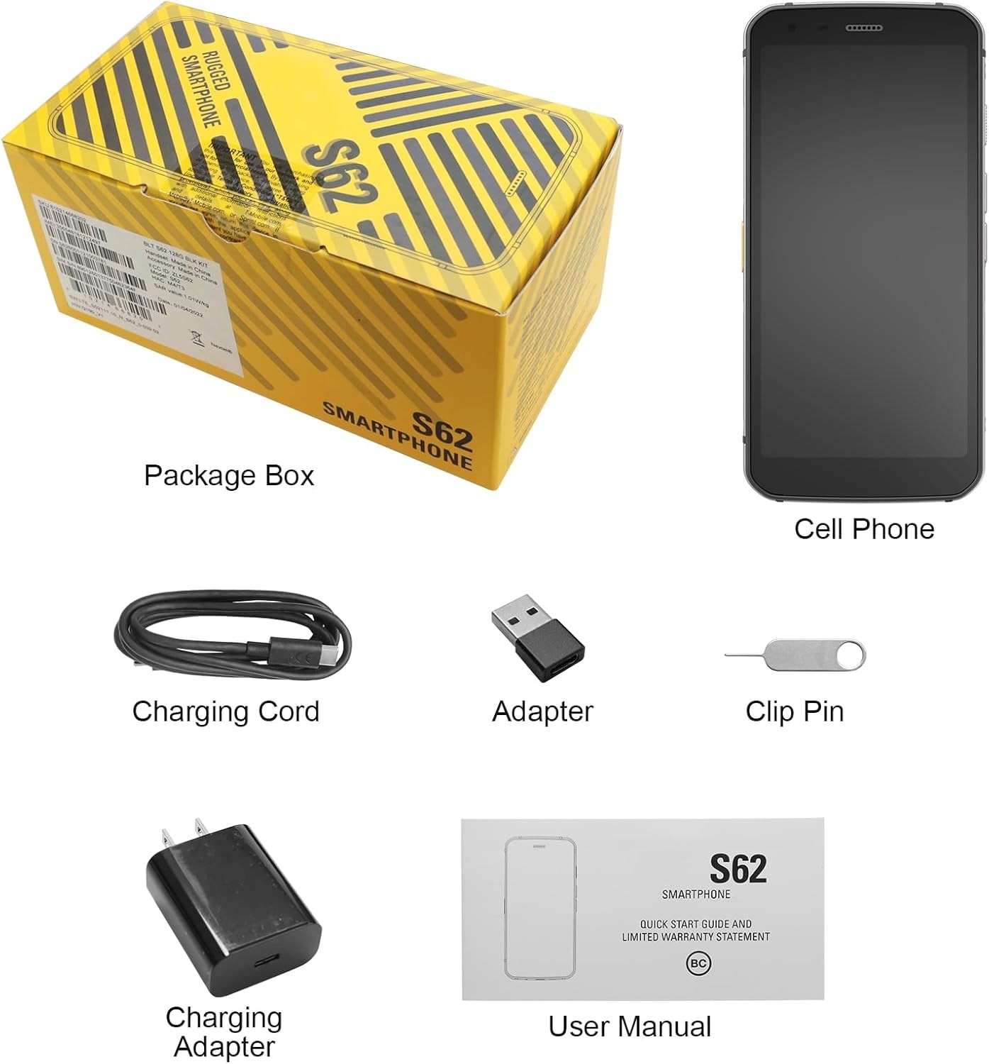 CAT S62 Factory Unlocked GSM CDMA 4G+128G 4G Rugged Smartphone – Black