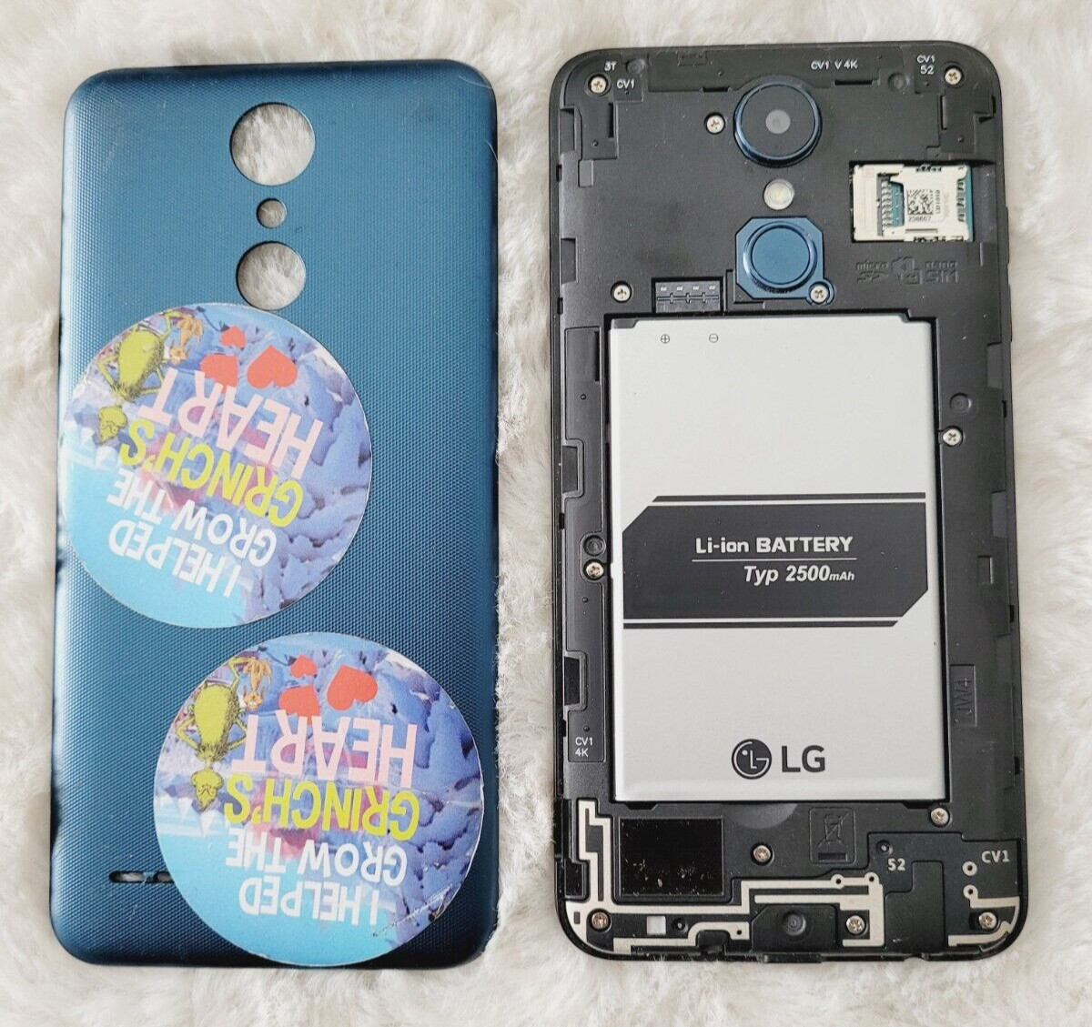 Cricket Wireless Prepaid LG Risio 3 16GB Smartphone 5″ HD Blue For Parts Only