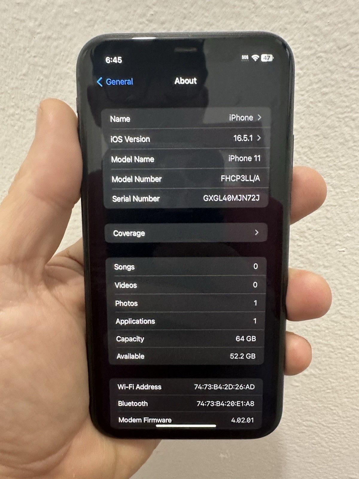 RARE iPhone 11 64g Unlocked Jailbroken iOS 16.5.1 • Trollstore /Dopamine /Sileo