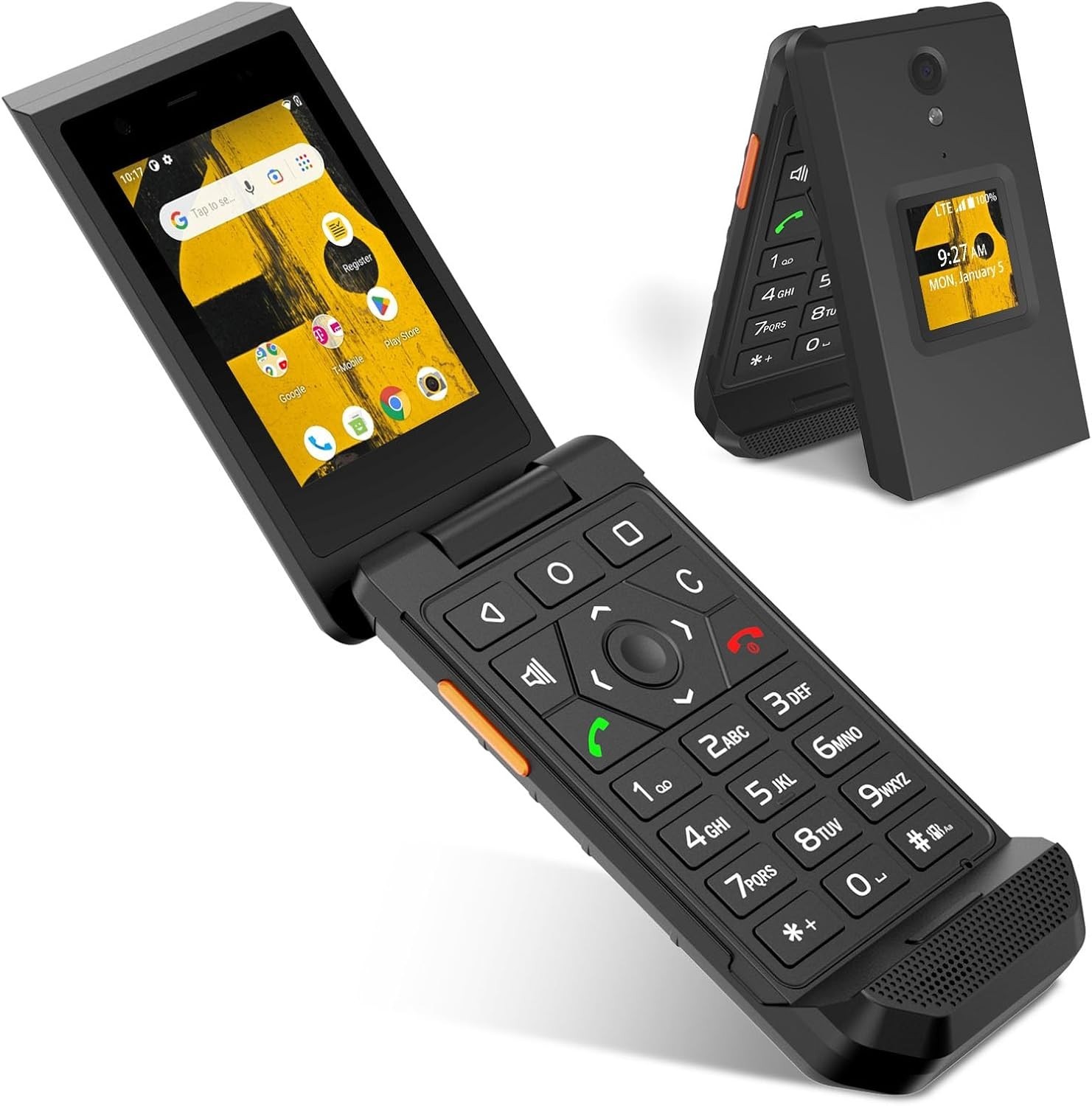 CAT S22 Flip – Android Touch Screen Flip Phone, Carrier Unlocked, 4G/LTE