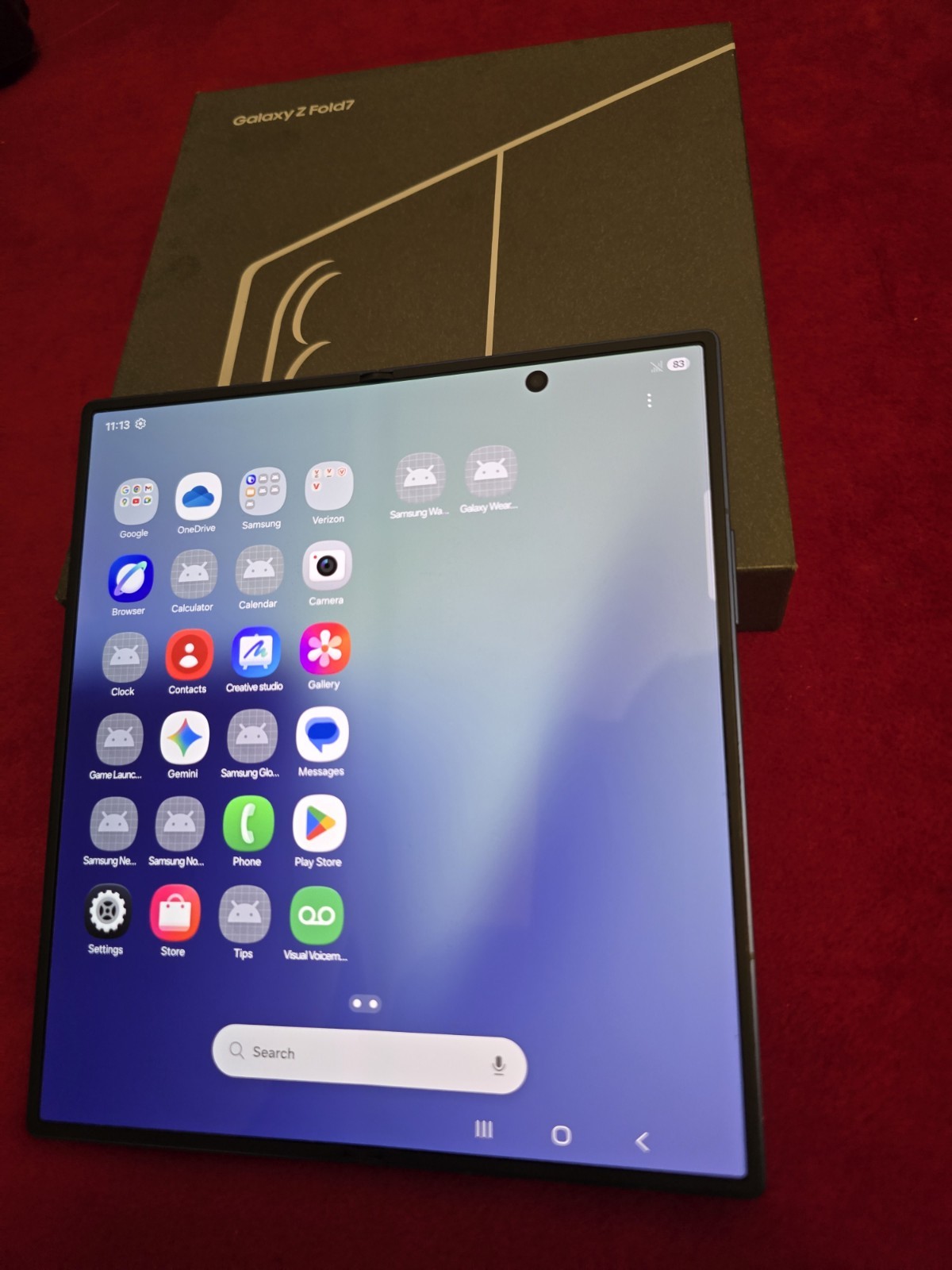 Verizon Samsung Galaxy Z Fold7 256GB Blue SM-F966U Verizon Network Only Fold 7