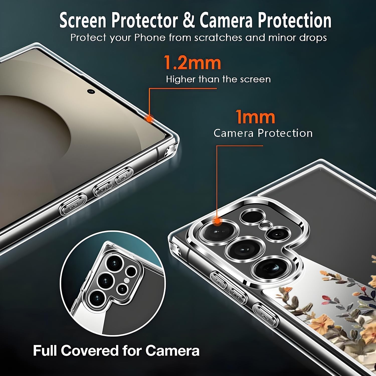 Galaxy S25 Ultra Case & Screen Protector for Samsung S25 Ultra Slim Shockproof