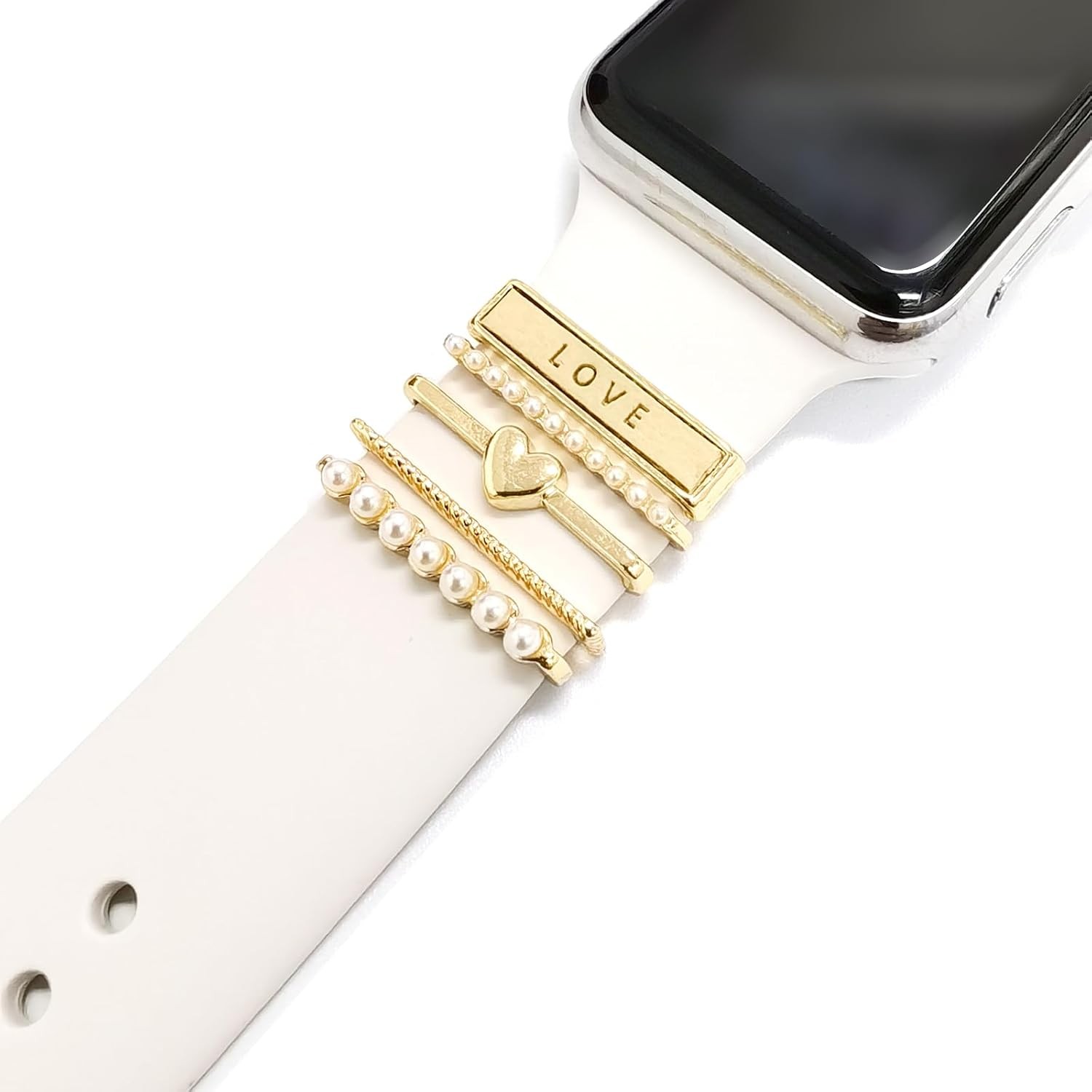 5Pcs Charms for Apple Watch Band 38mm 40mm 41mm 42mm 44mm 45mm 46mm 49mm Women