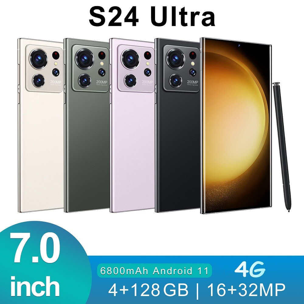 New S24 Ultra Unlocked Android Smartphone 128GB 6800mAh Dual SIM 4G Mobile Phone
